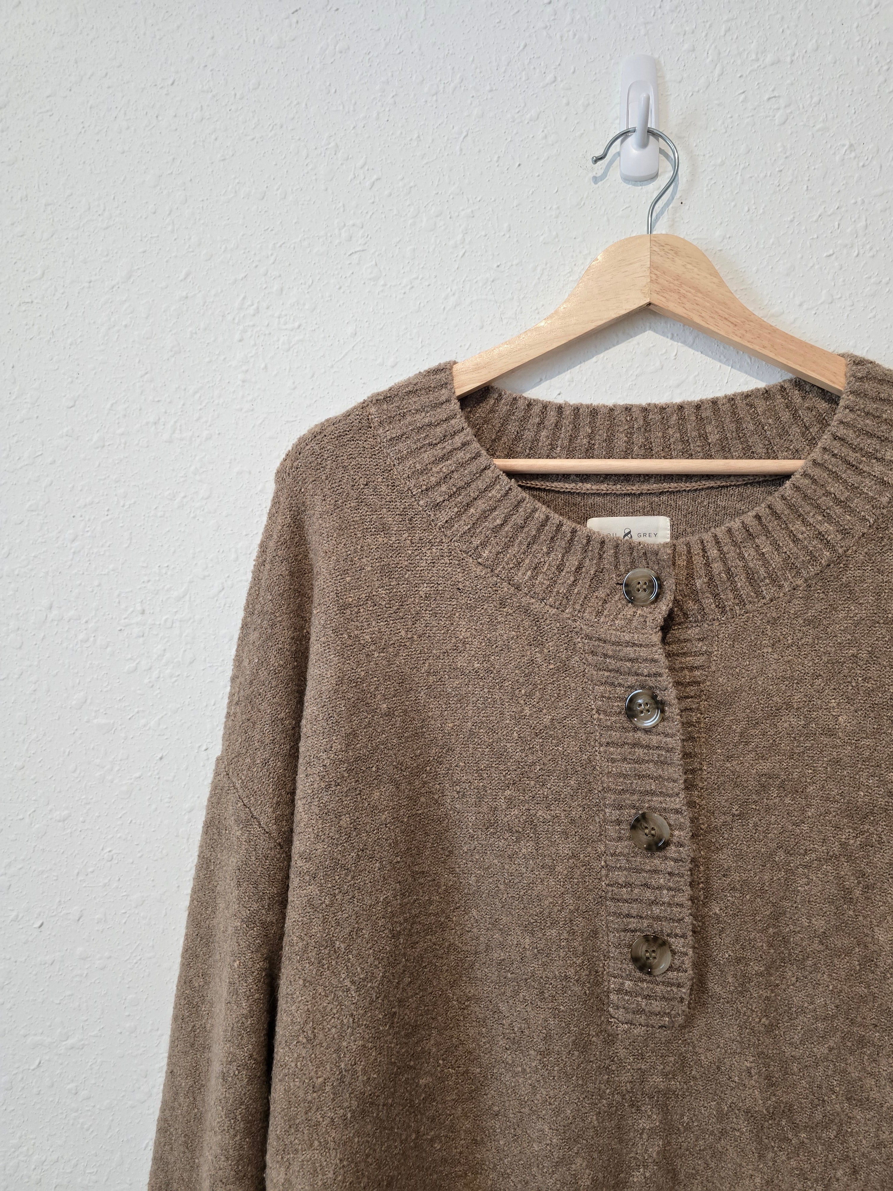 Lou & Grey Cozy Henley Sweater (L)