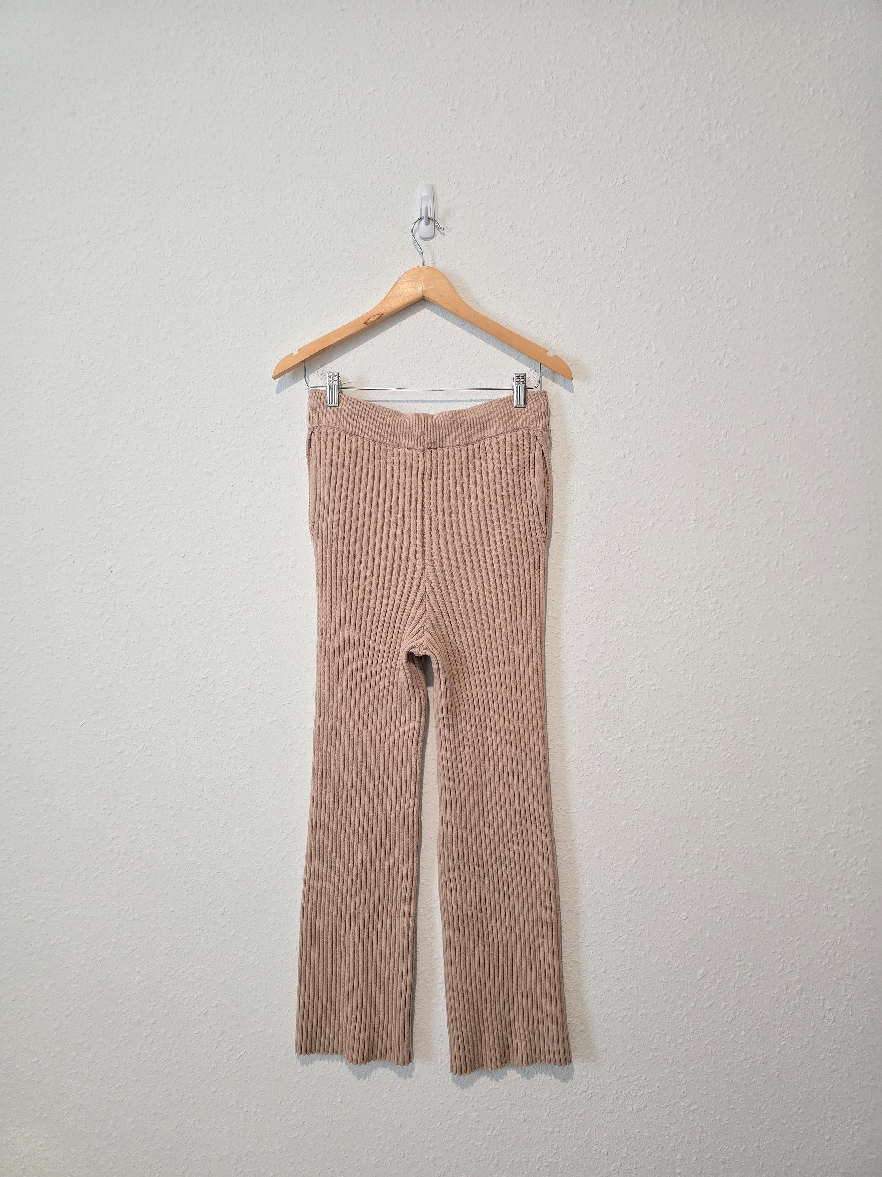 Lulus Neutral Ribbed Pants (M)