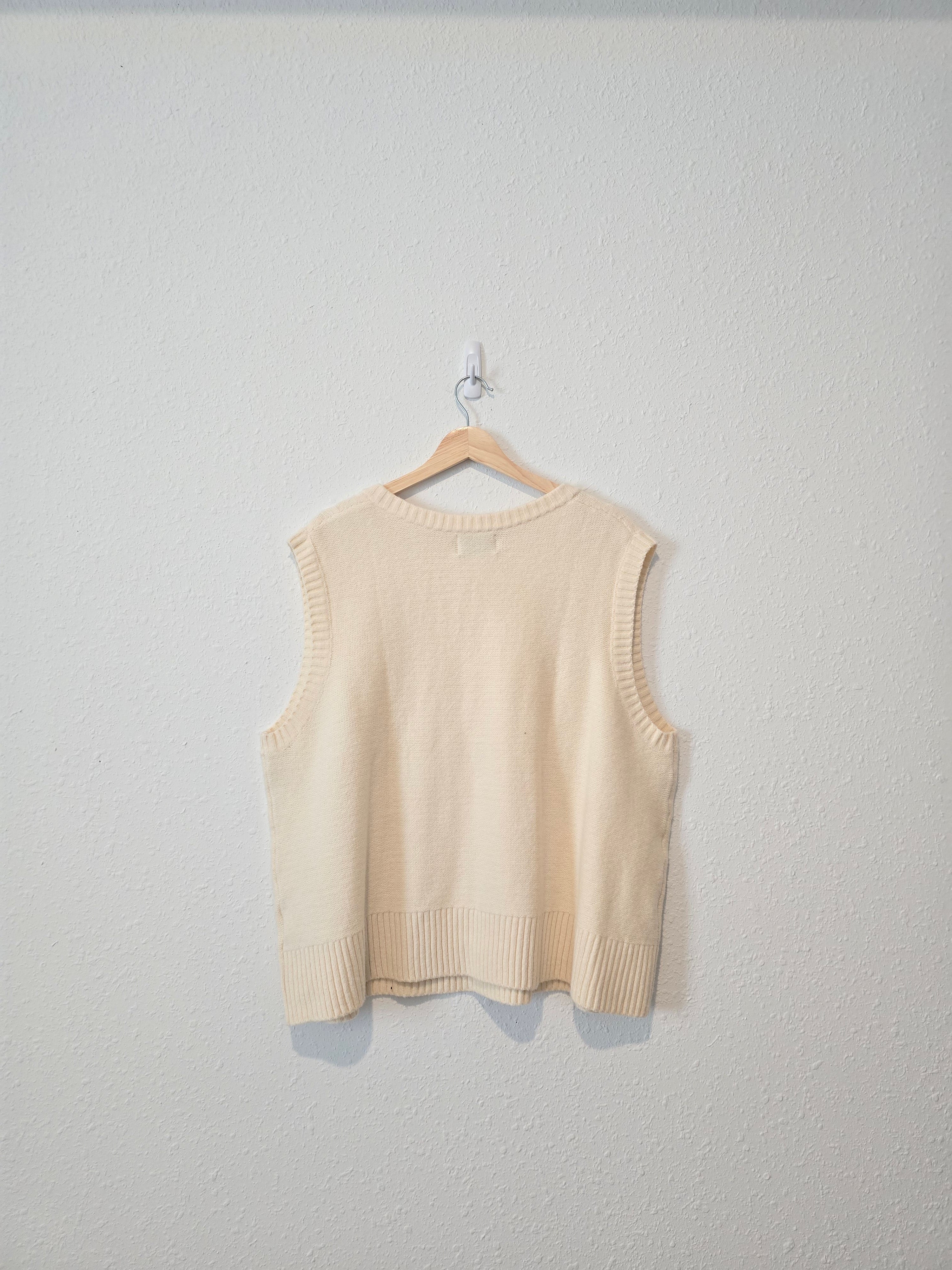 Cable Knit Sweater Vest (2X)