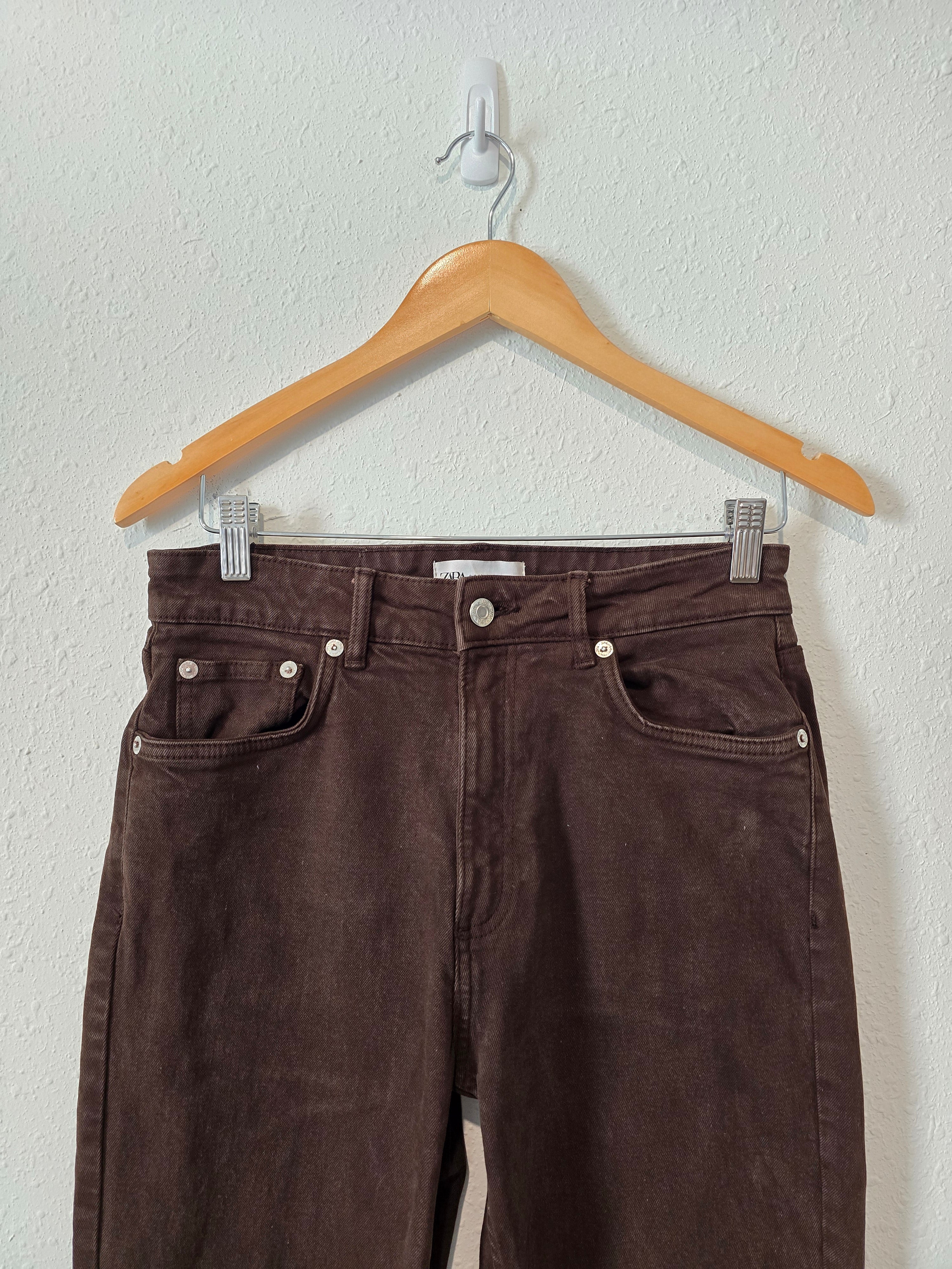 Zara Brown Straight Jeans (8)