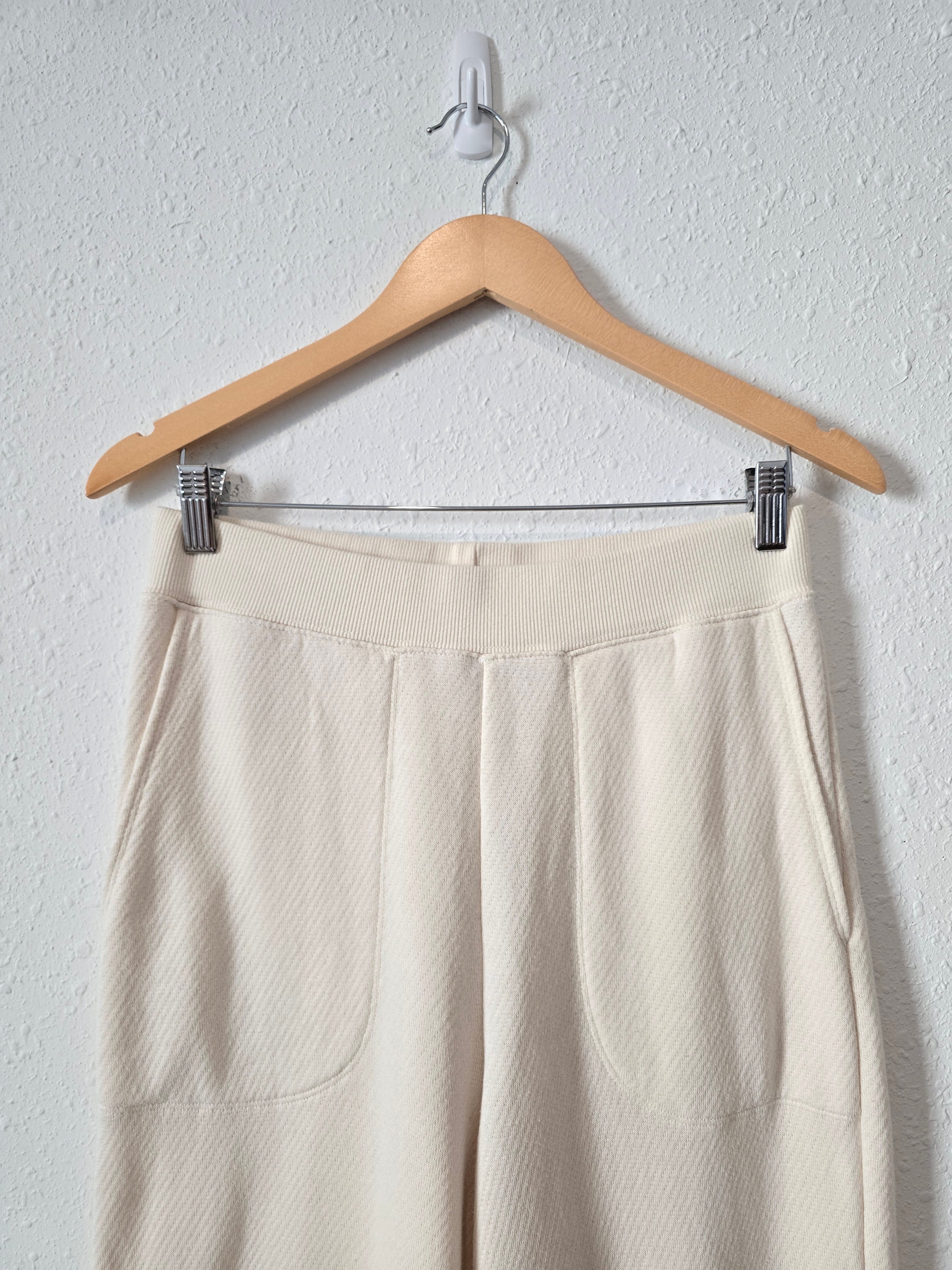 Madewell Cream Fleece Joggers (S)