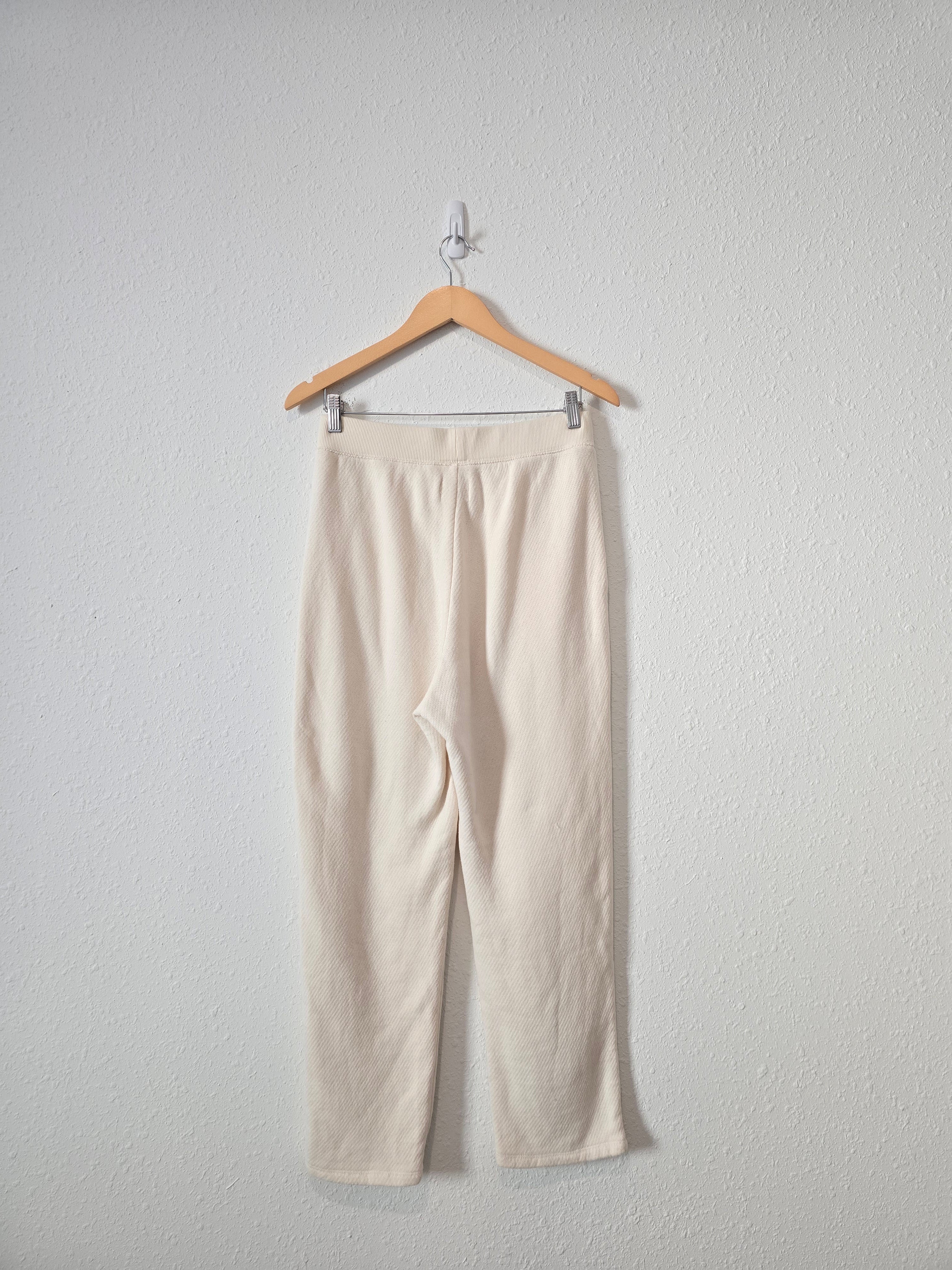 Madewell Cream Fleece Joggers (S)