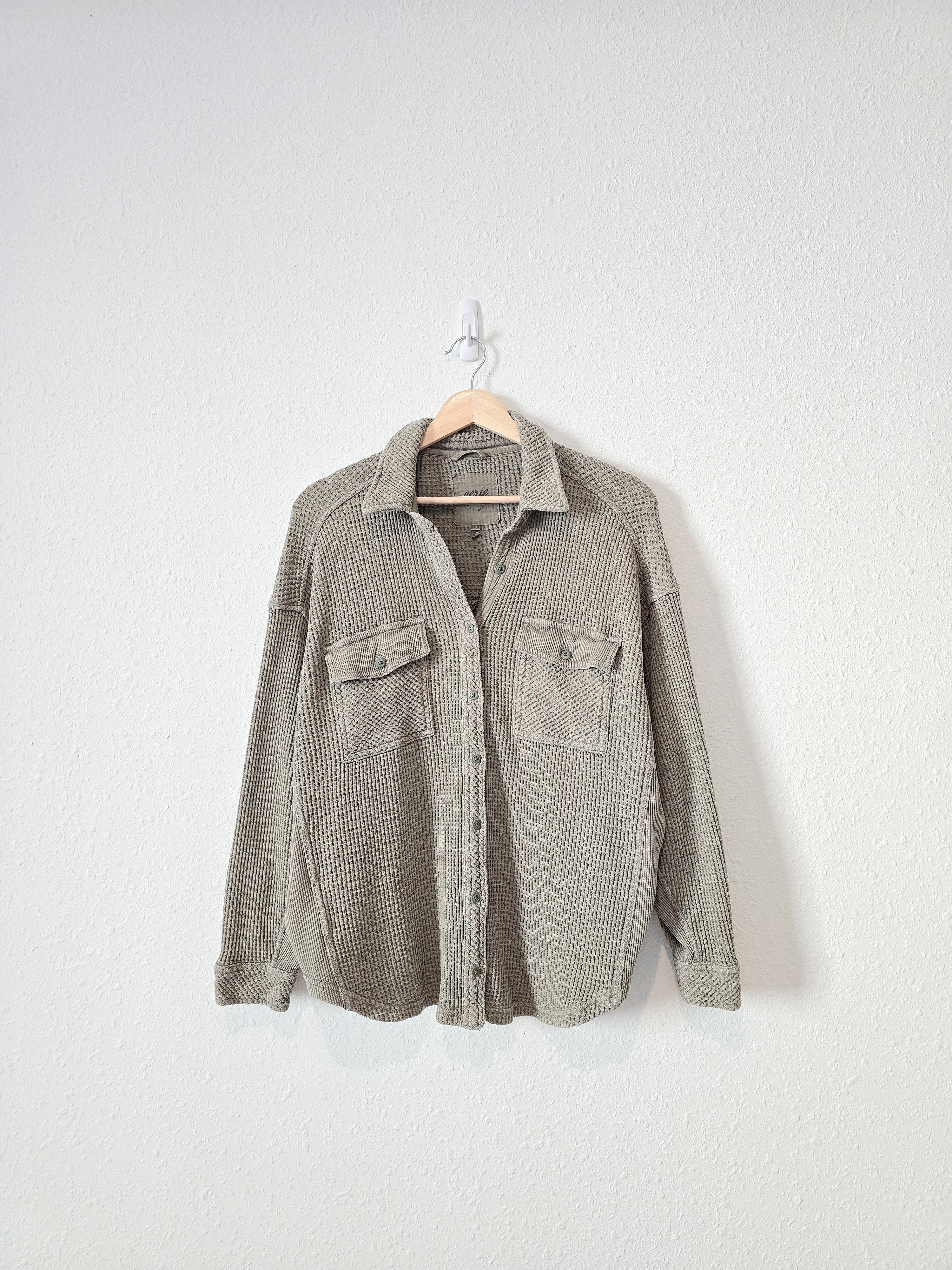 Aerie Waffle Shirt Jacket (XS)