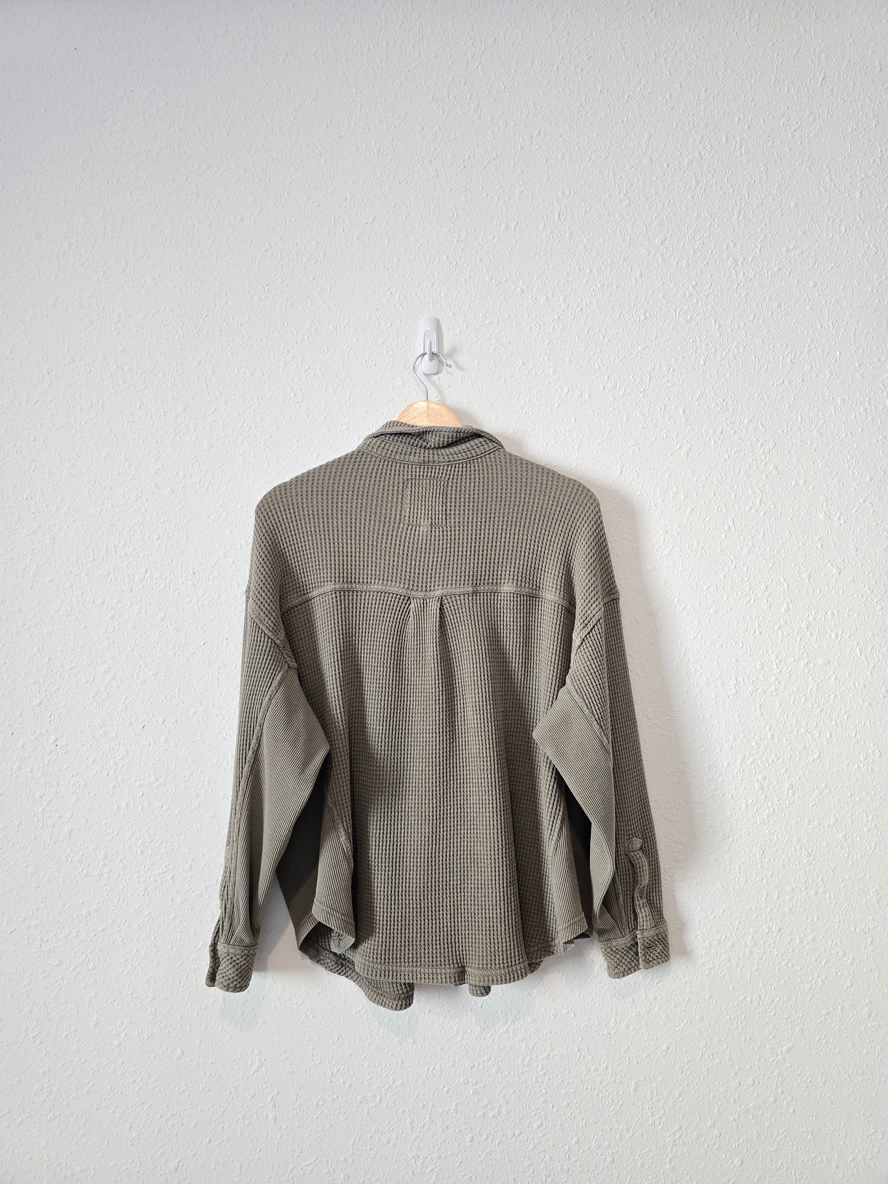 Aerie Waffle Shirt Jacket (XS)