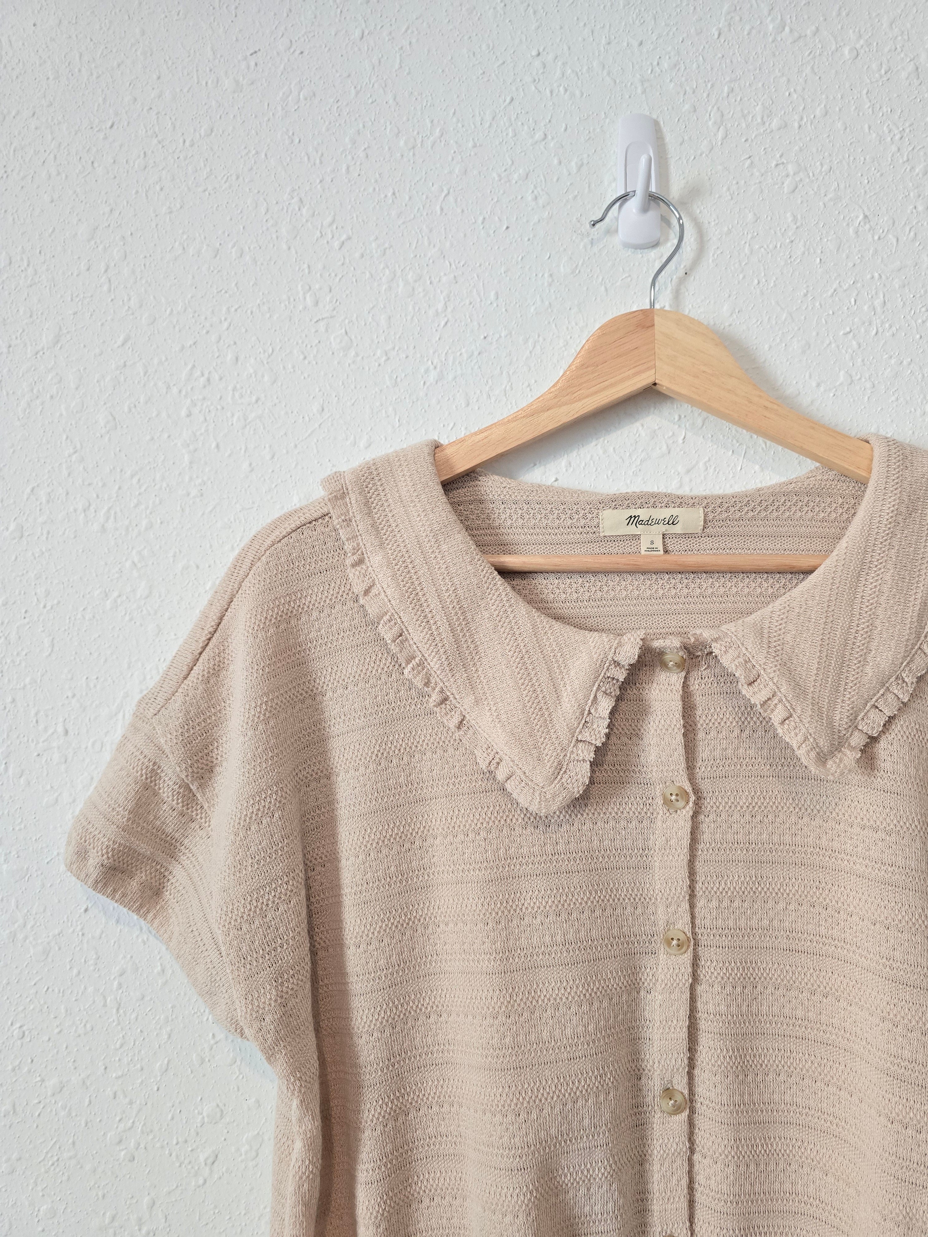 Madewell Crop Collared Blouse (S)