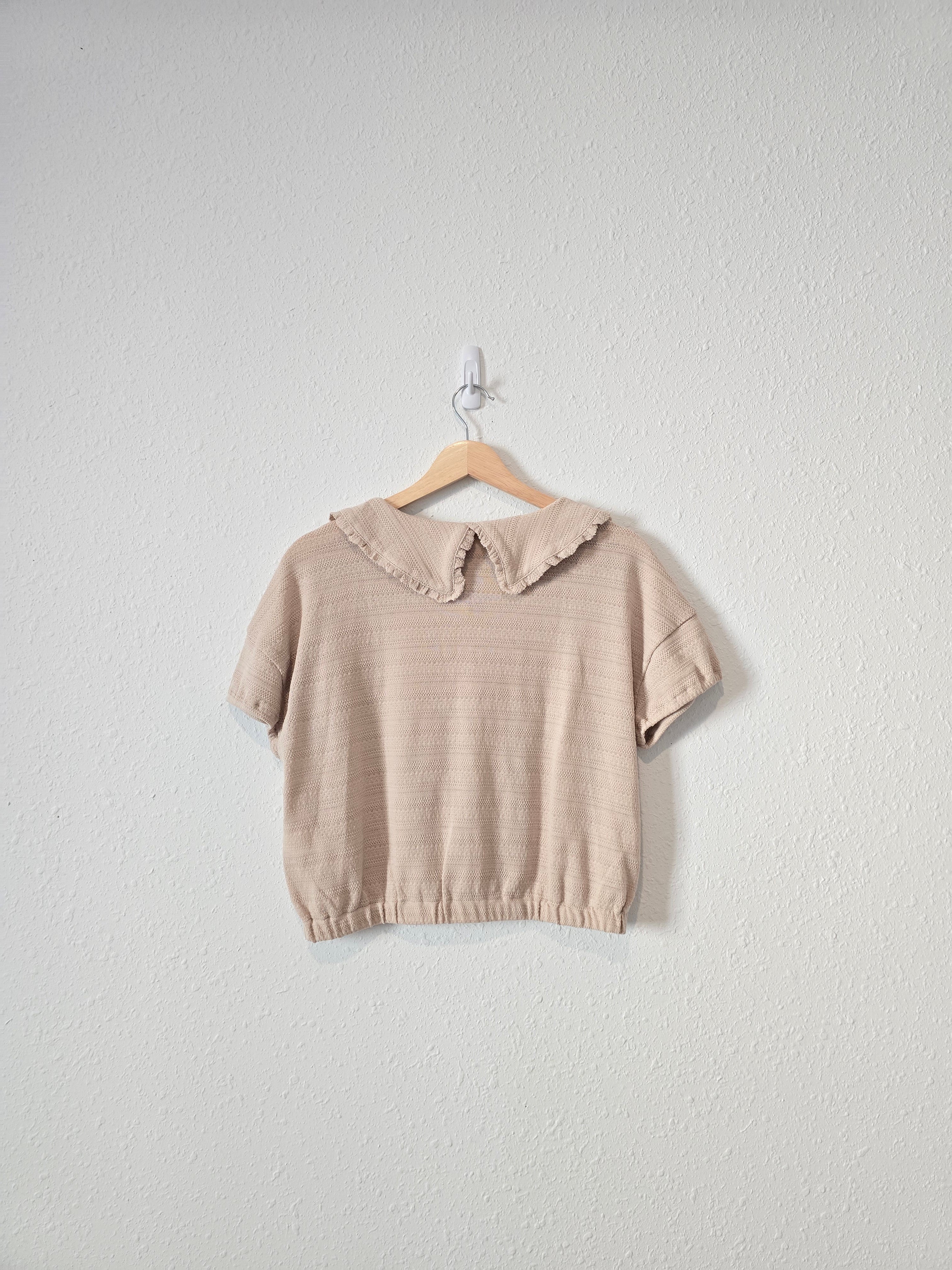 Madewell Crop Collared Blouse (S)