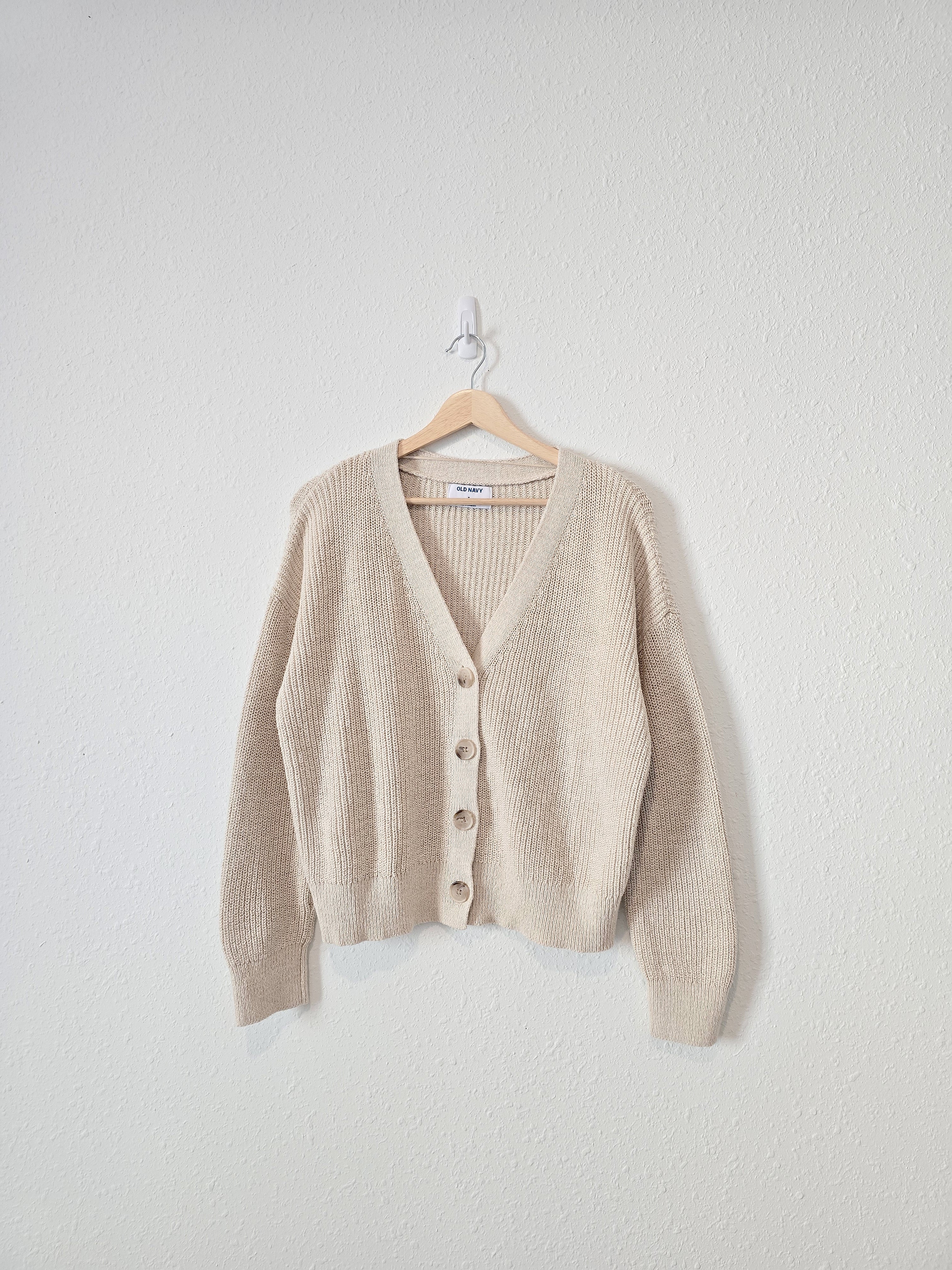 Oat Cotton Linen Sweater (M)