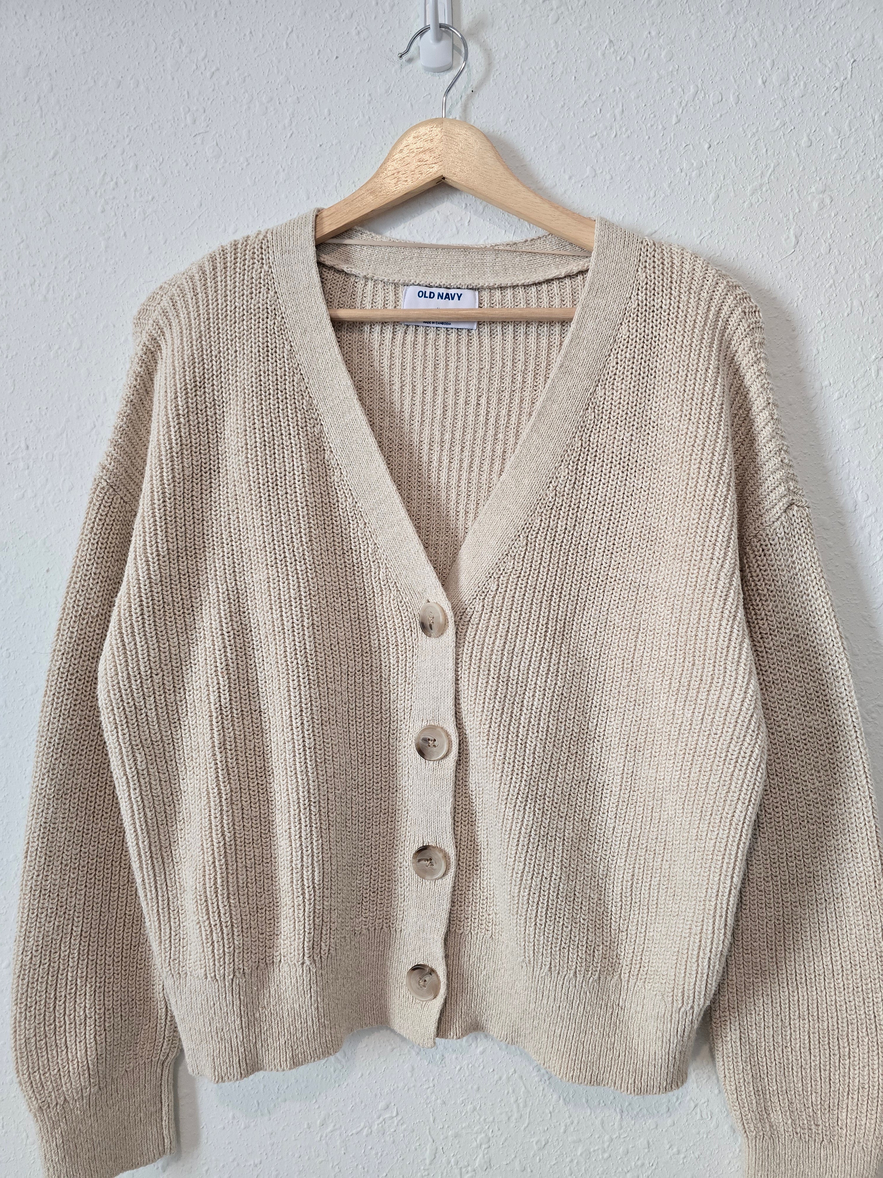 Oat Cotton Linen Sweater (M)