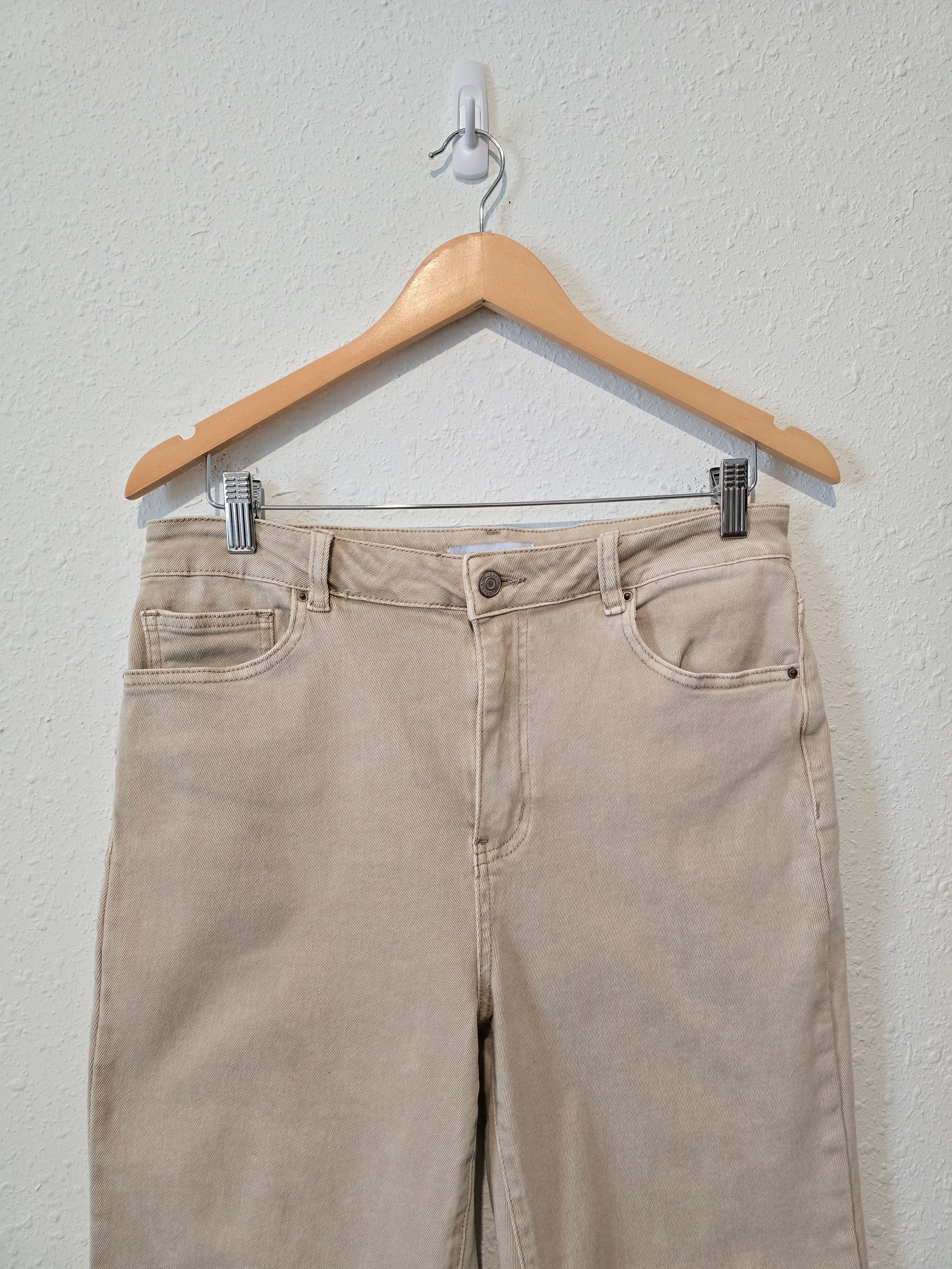Zenana Neutral Wide Leg Jeans (L)