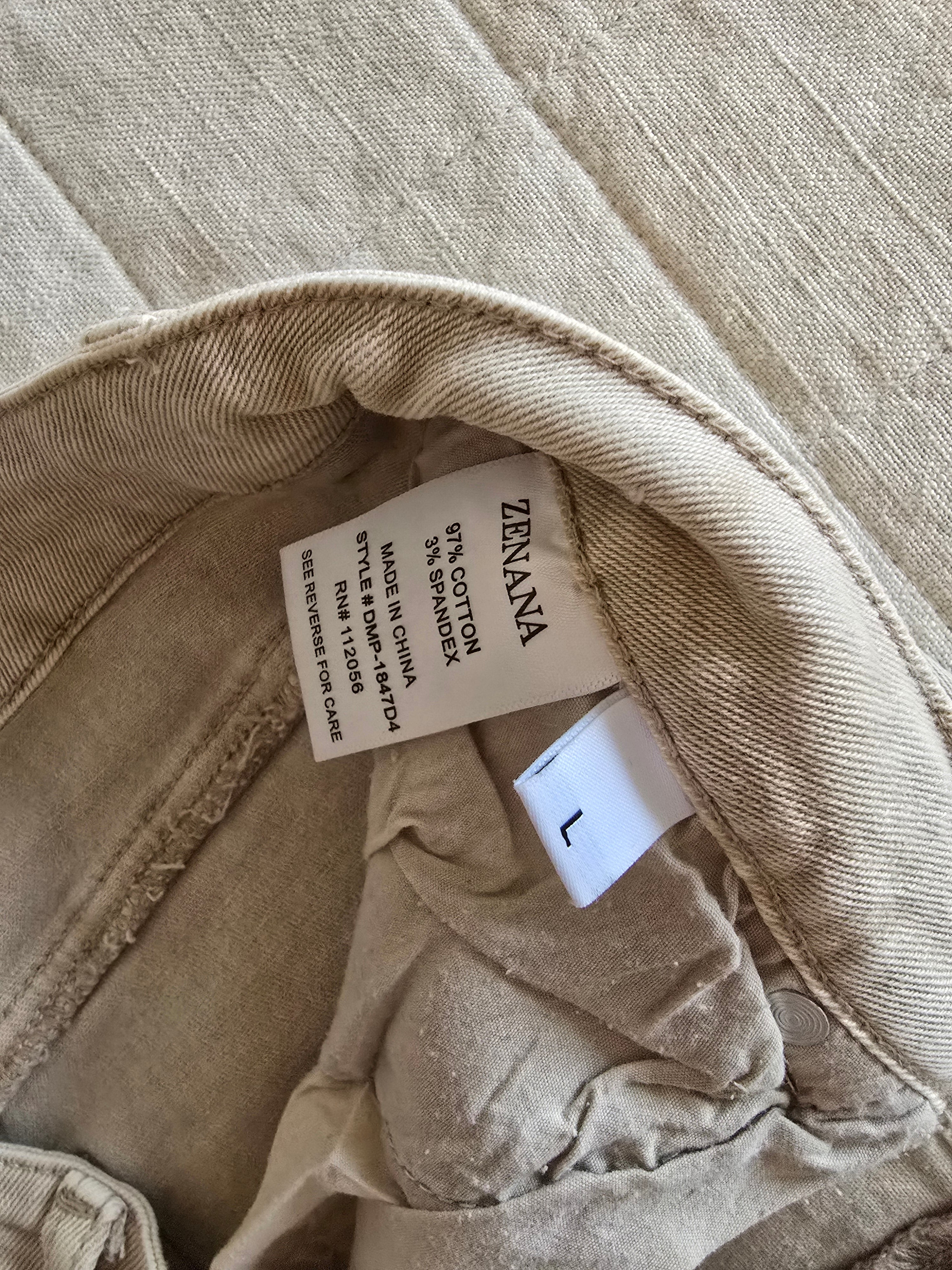 Zenana Neutral Wide Leg Jeans (L)