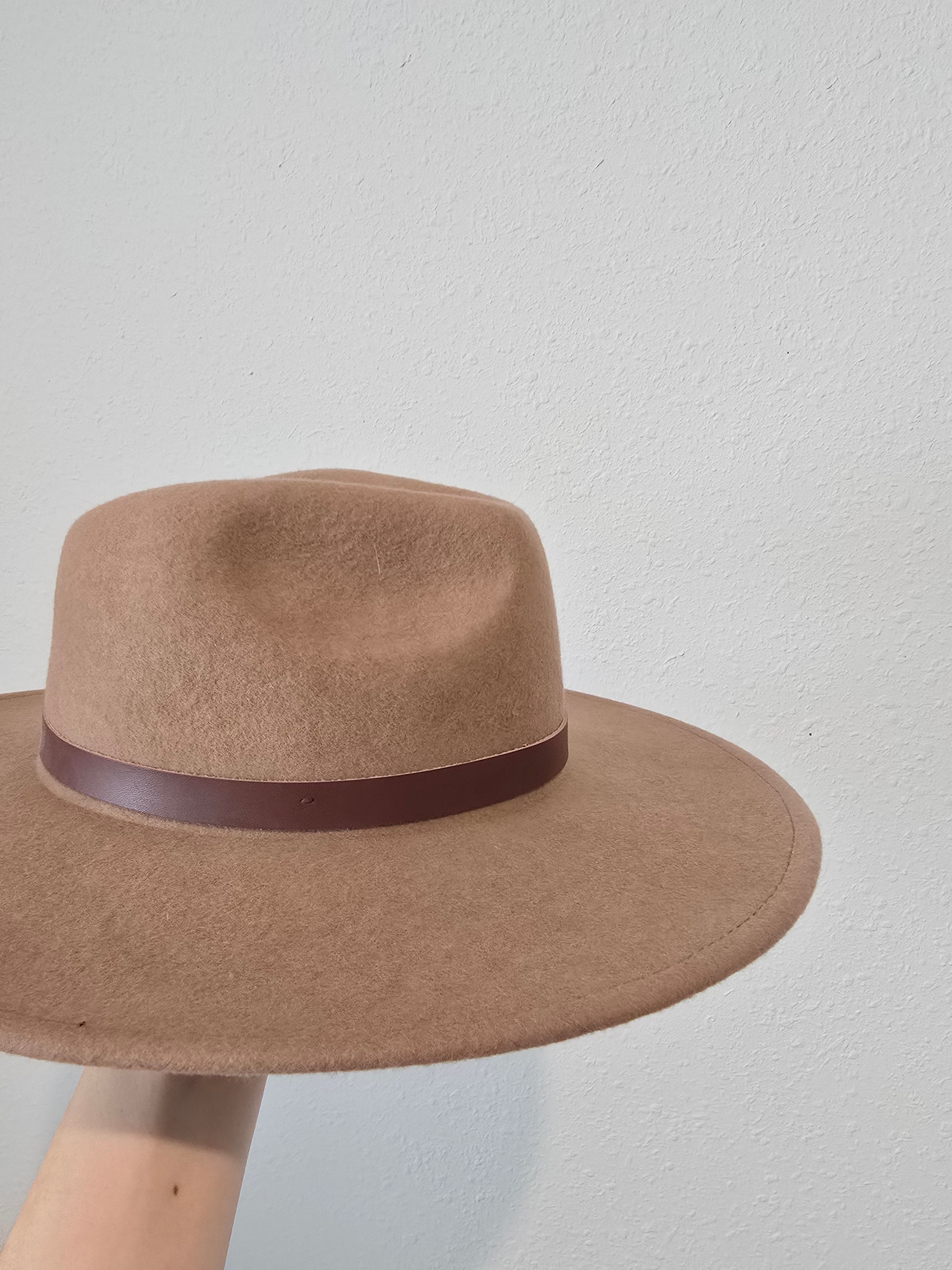 Brown Wool Rancher Hat (OS)