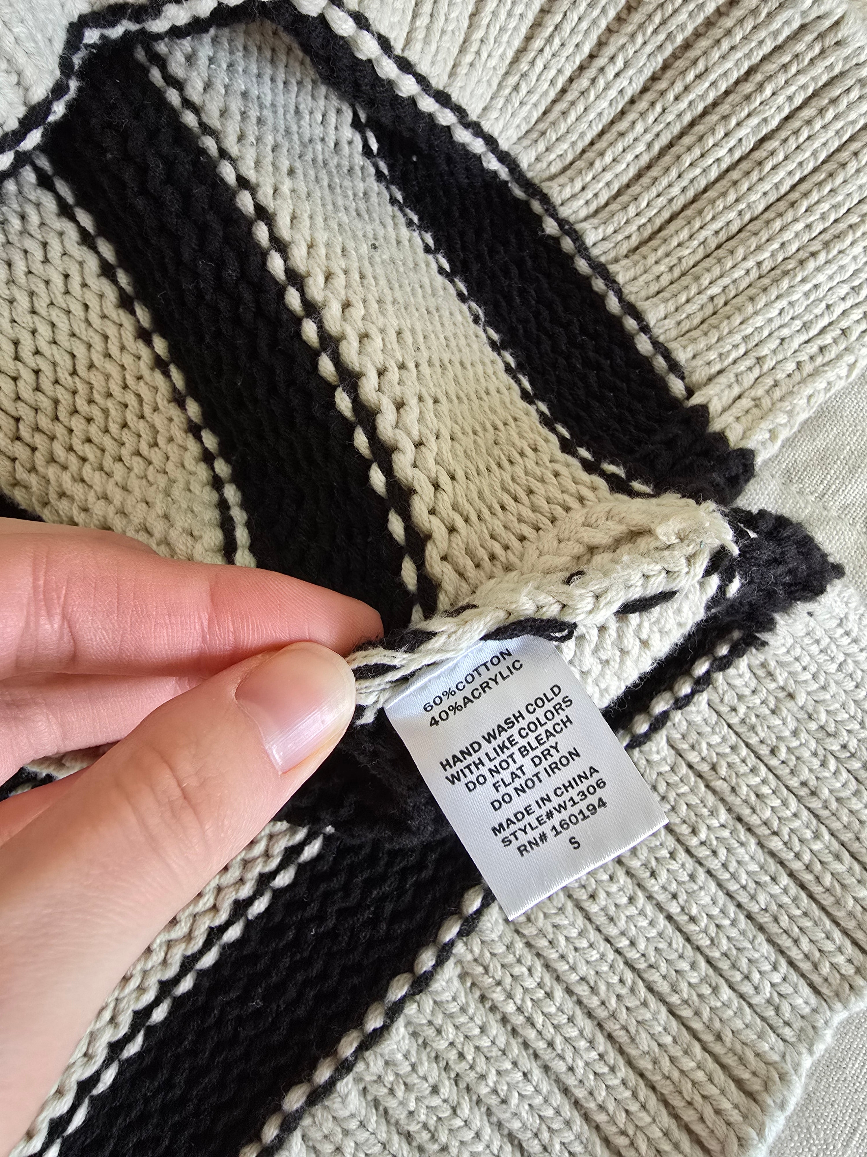 By Together Striped Collared Sweater (S)