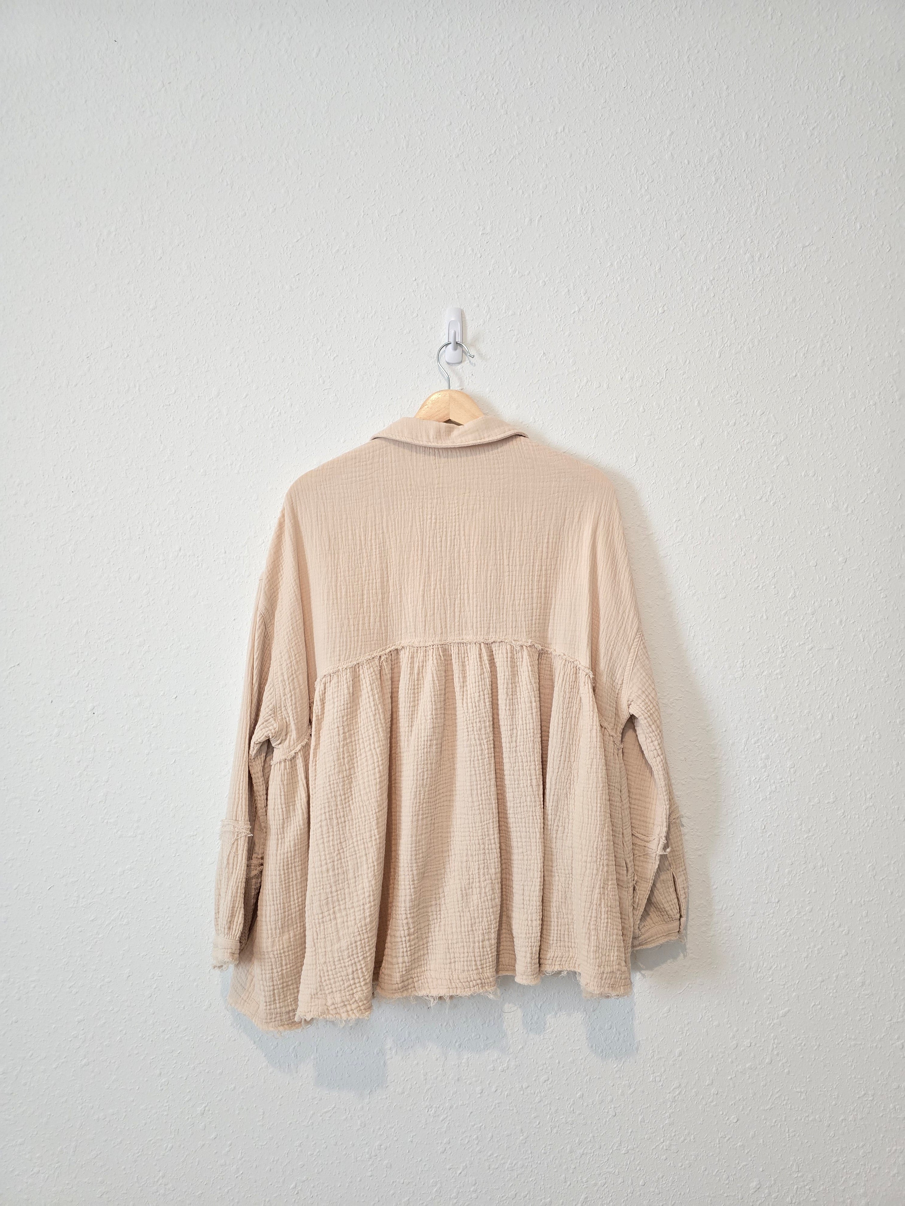 By Together Gauze Button Up (L)