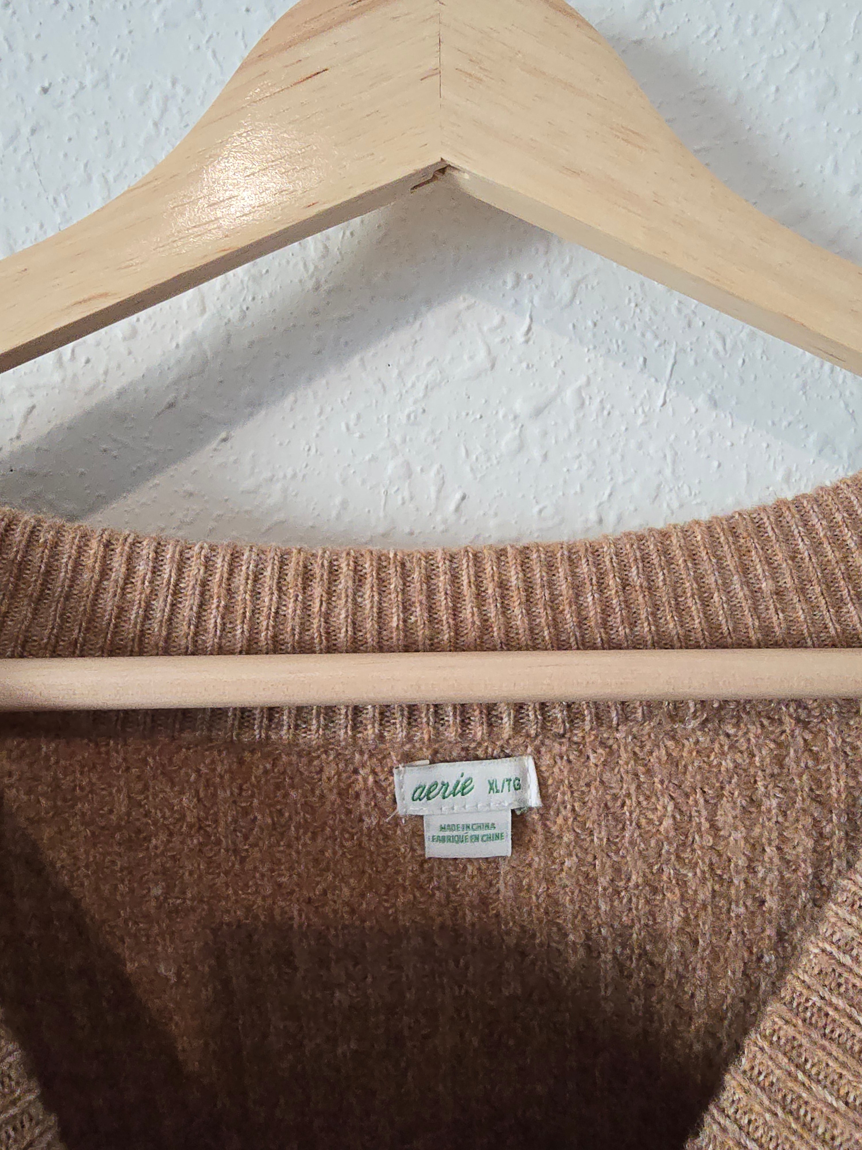 Aerie Cozy Waffle Sweater (XL)