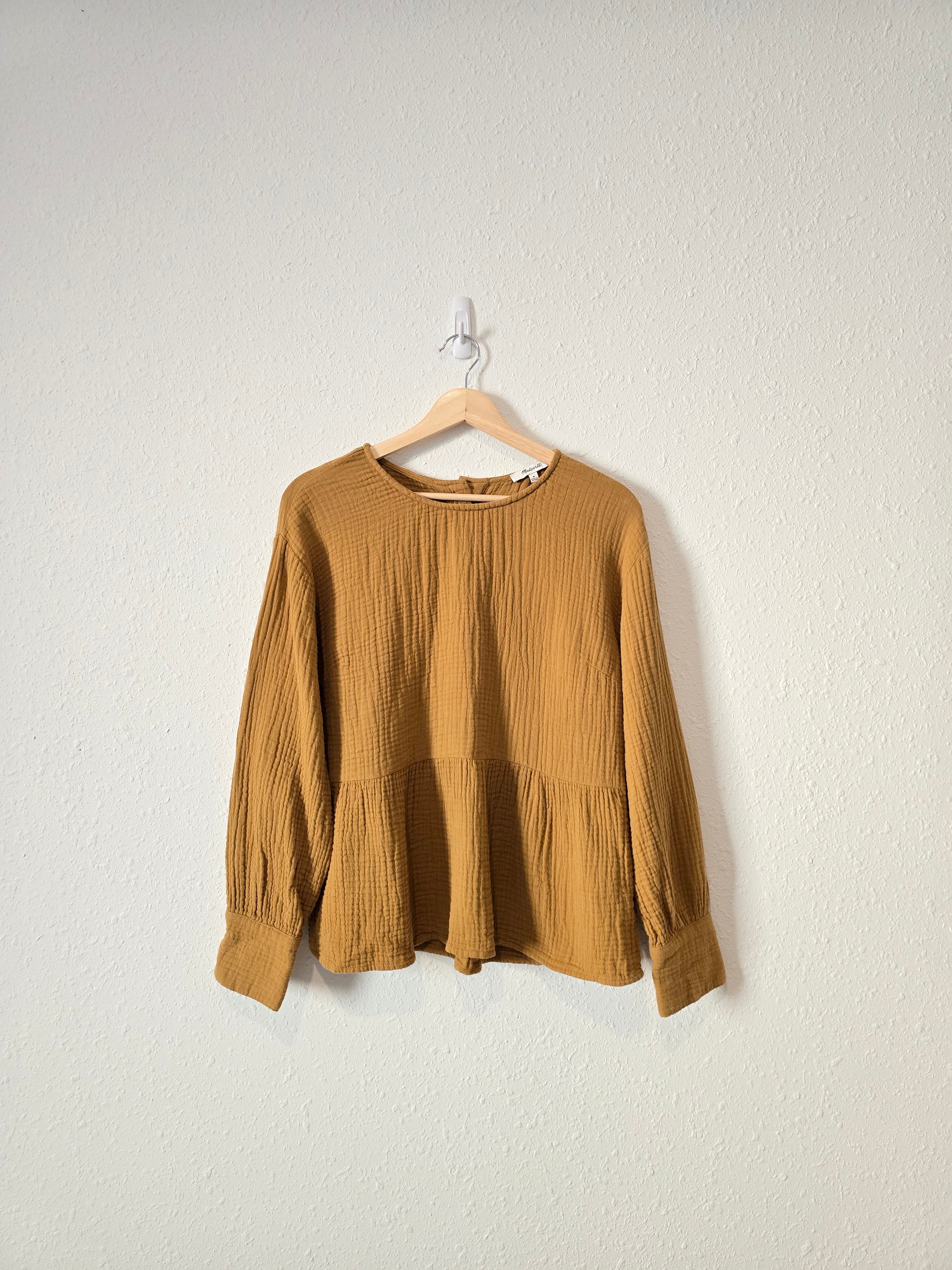 Madewell Gauze Button Back Top (M)