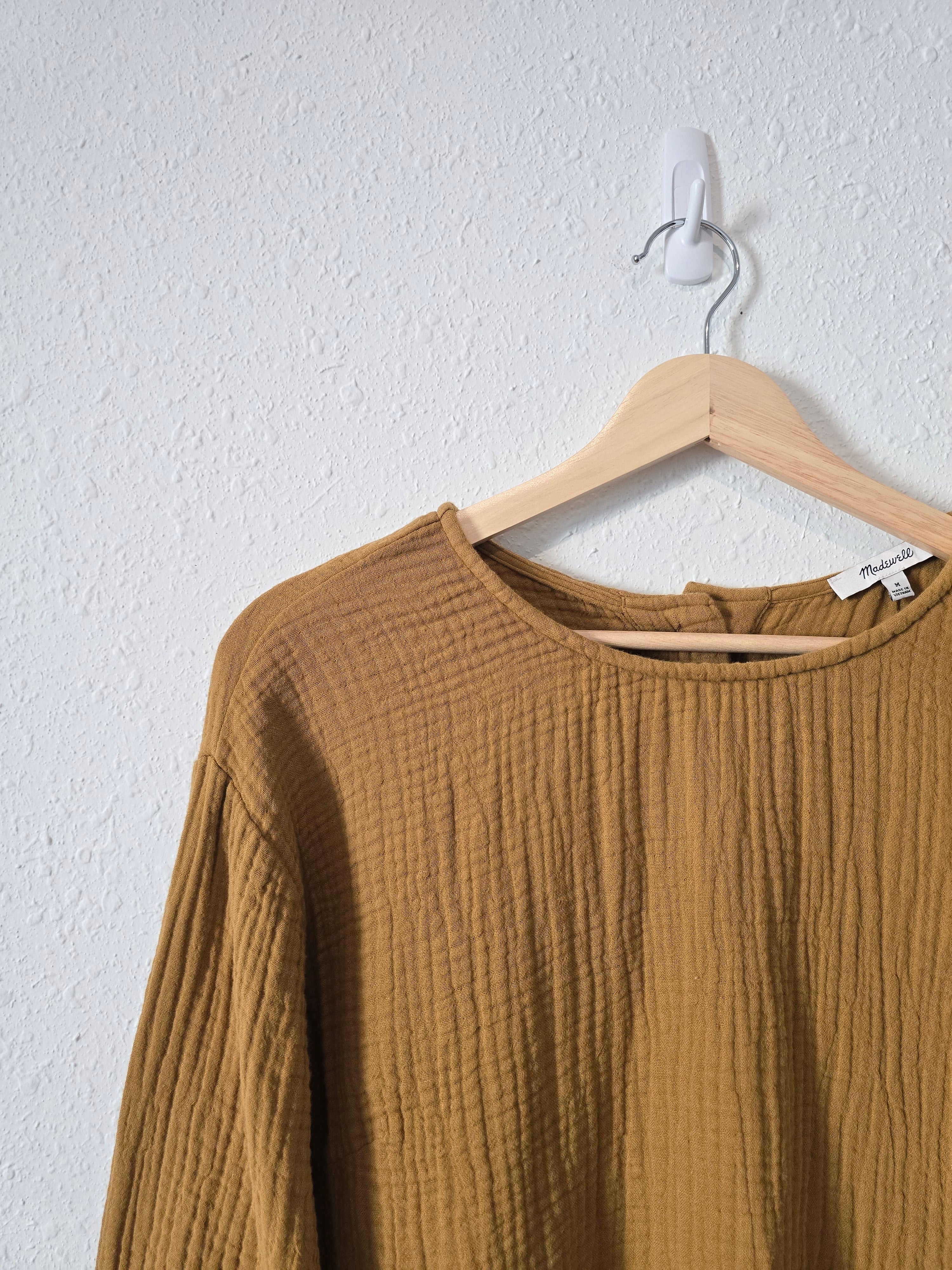 Madewell Gauze Button Back Top (M)