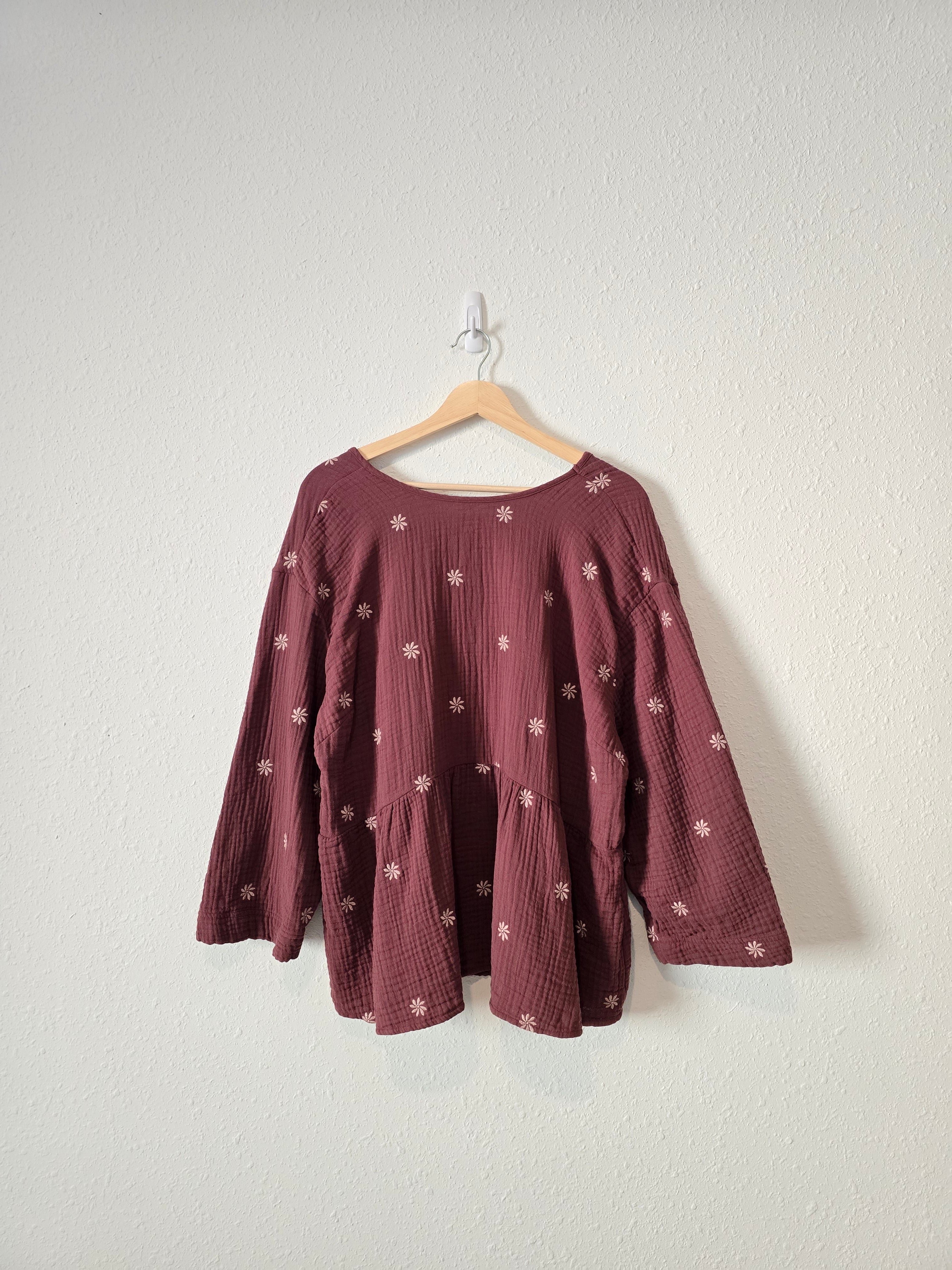 Madewell Floral Embroidered Top (1X)