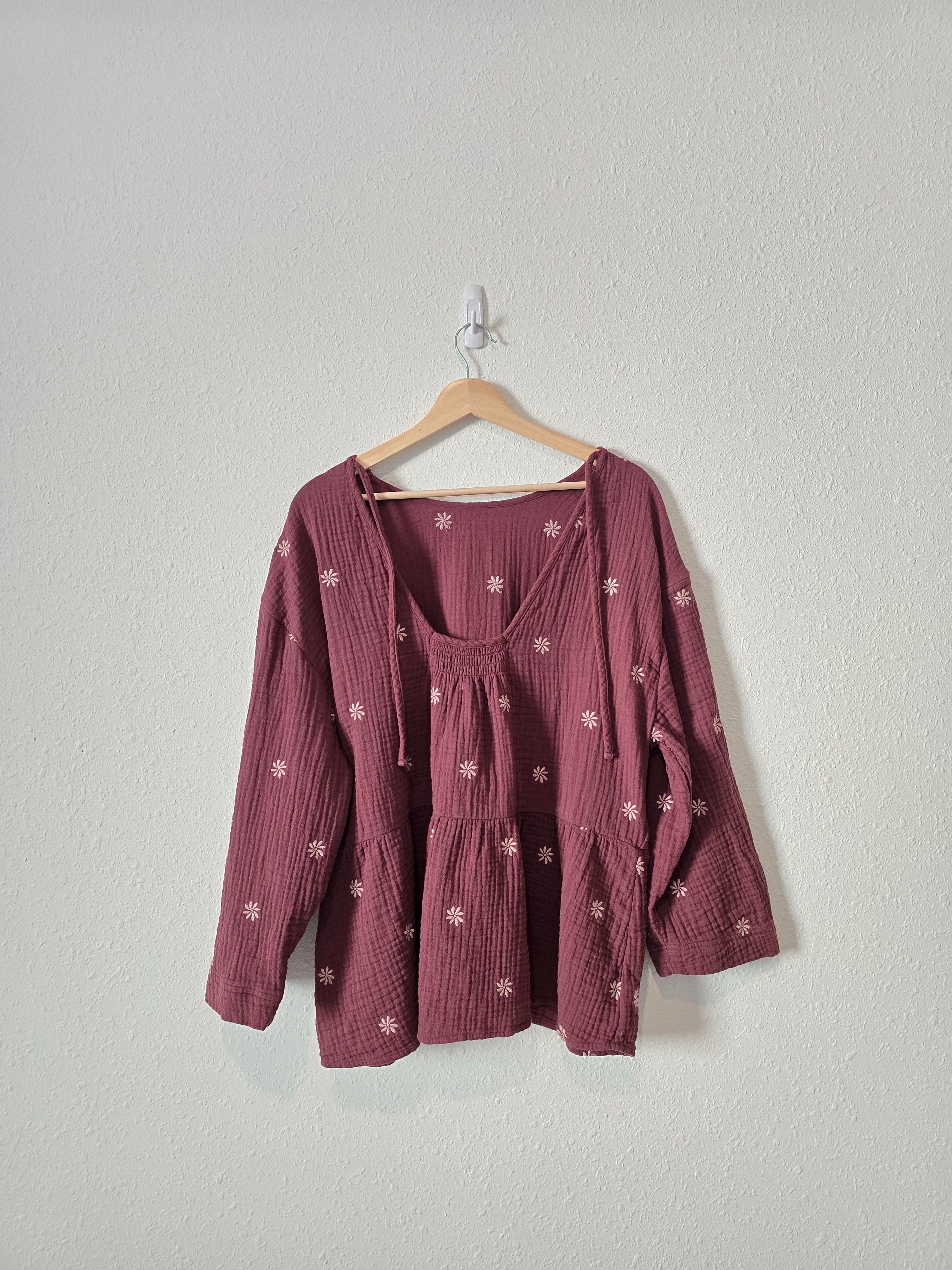 Madewell Floral Embroidered Top (1X)