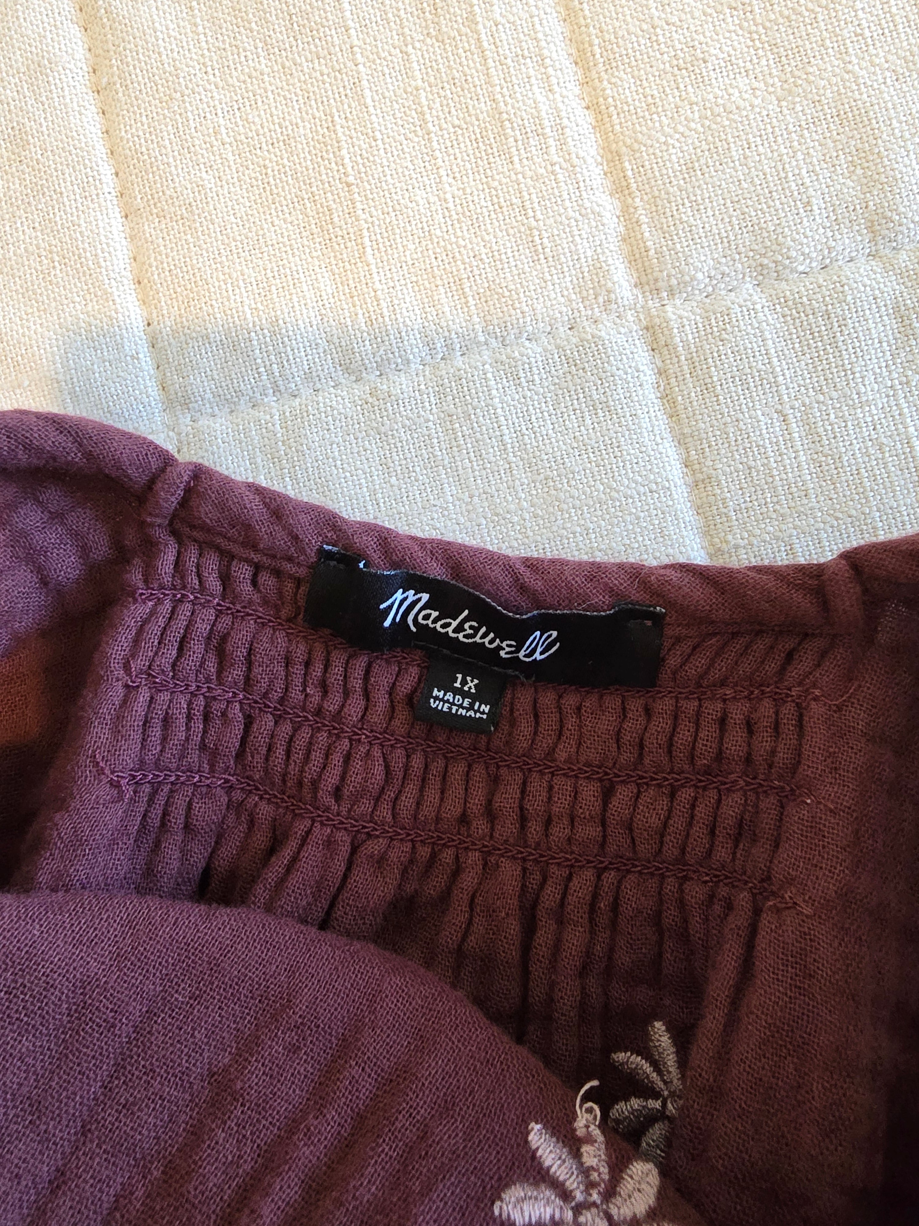 Madewell Floral Embroidered Top (1X)