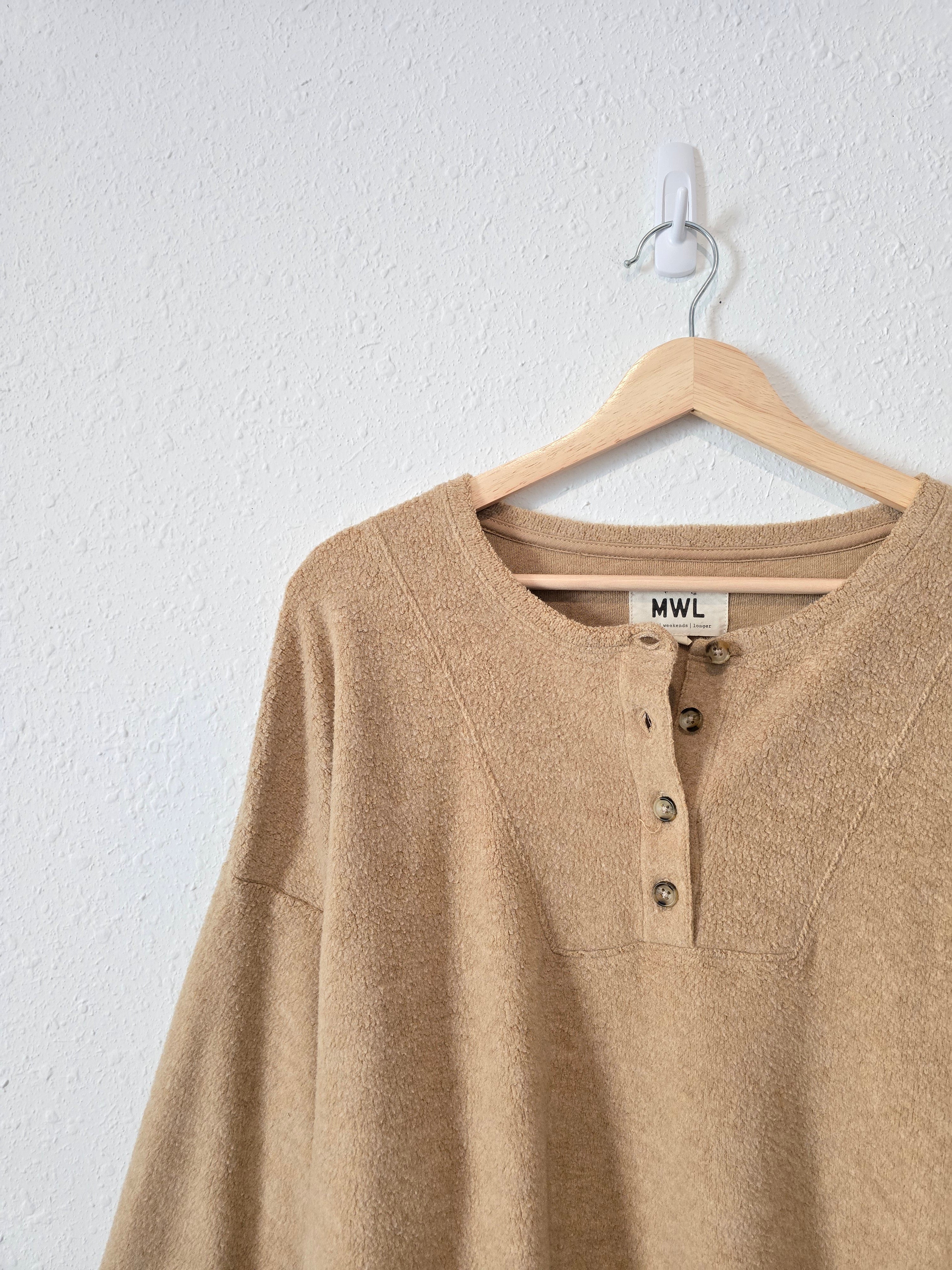 Madewell Cozy Henley Top (L)