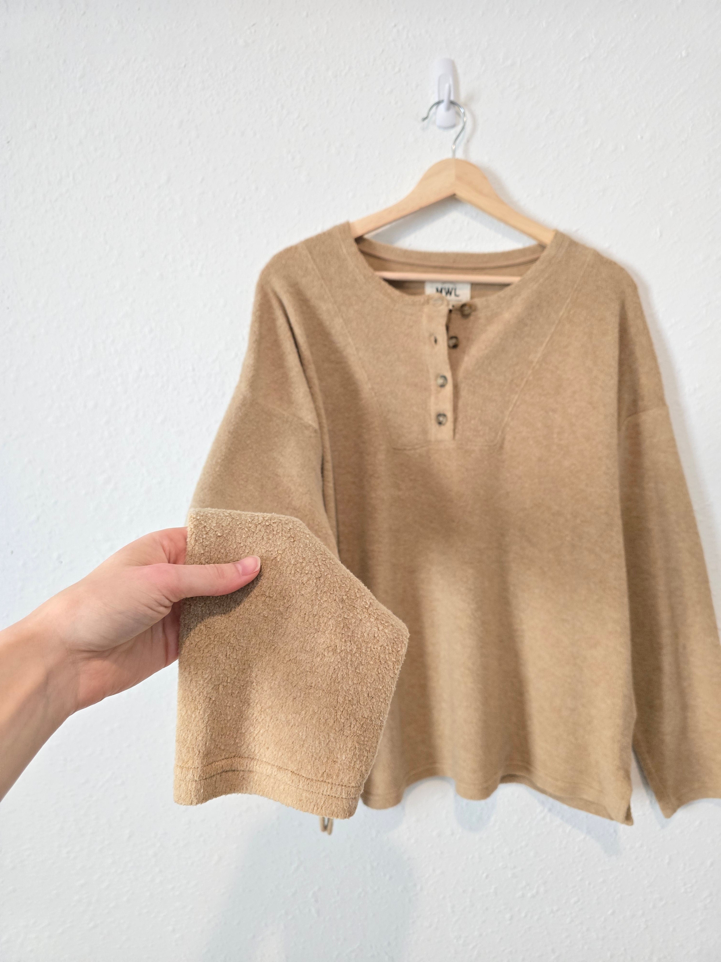 Madewell Cozy Henley Top (L)