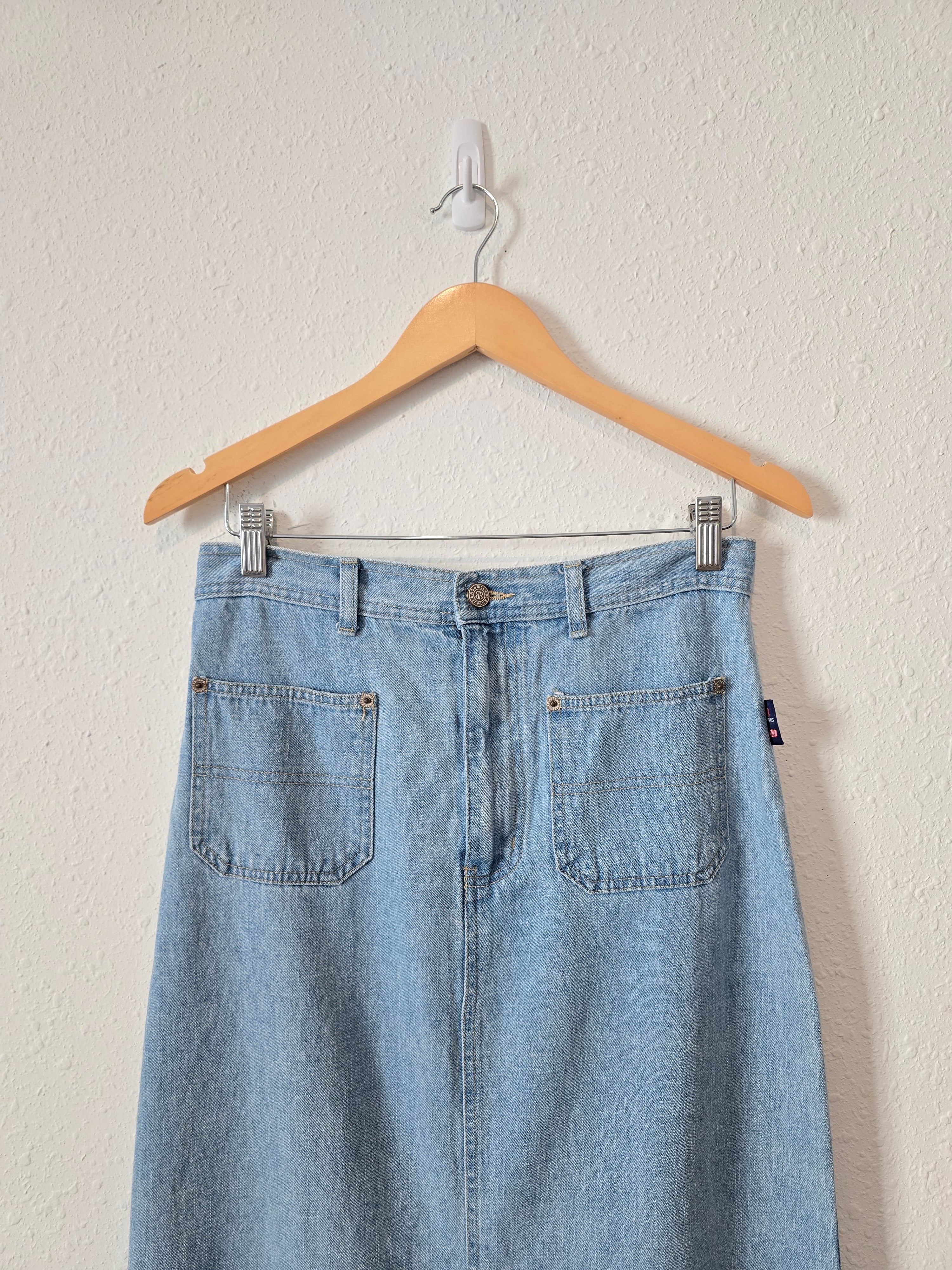 Vintage Denim Maxi Skirt (8)
