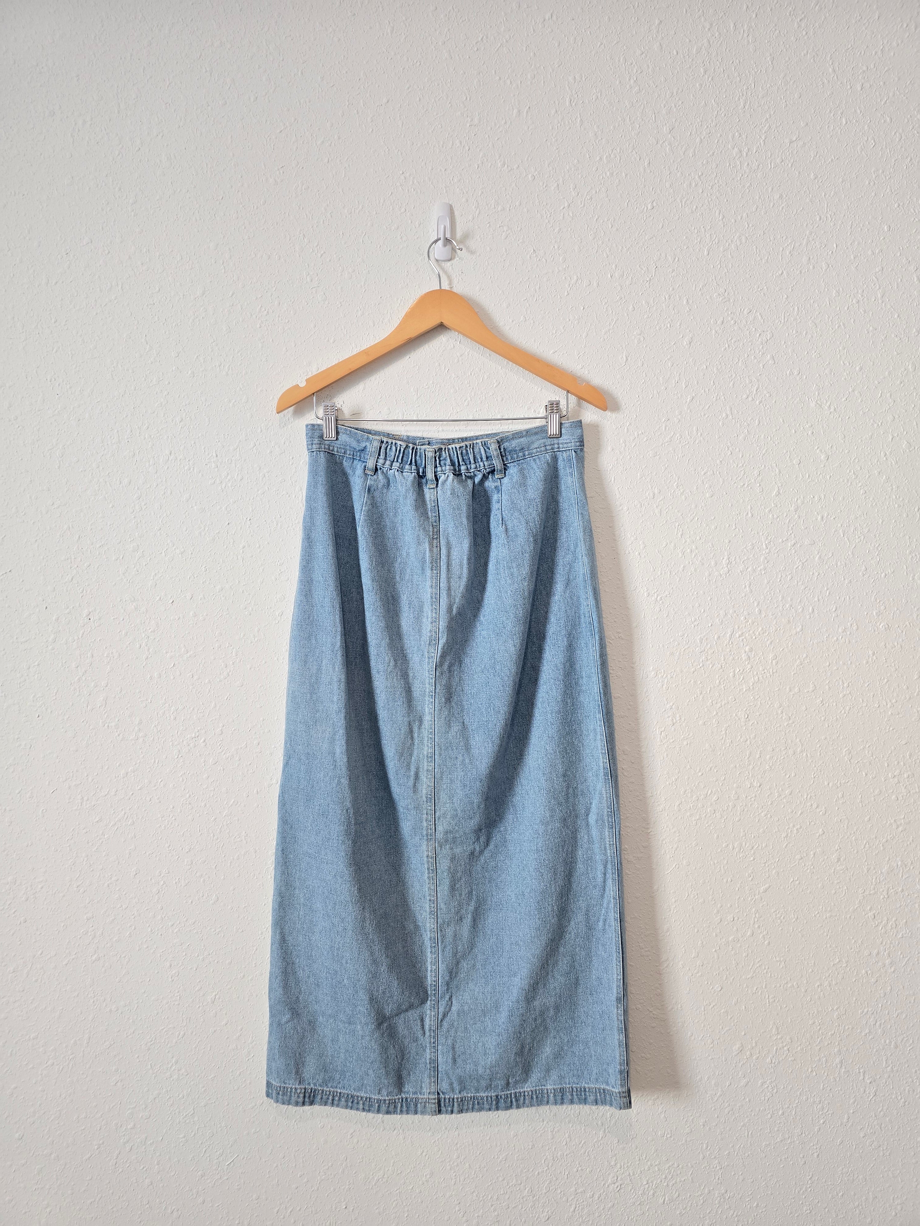 Vintage Denim Maxi Skirt (8)