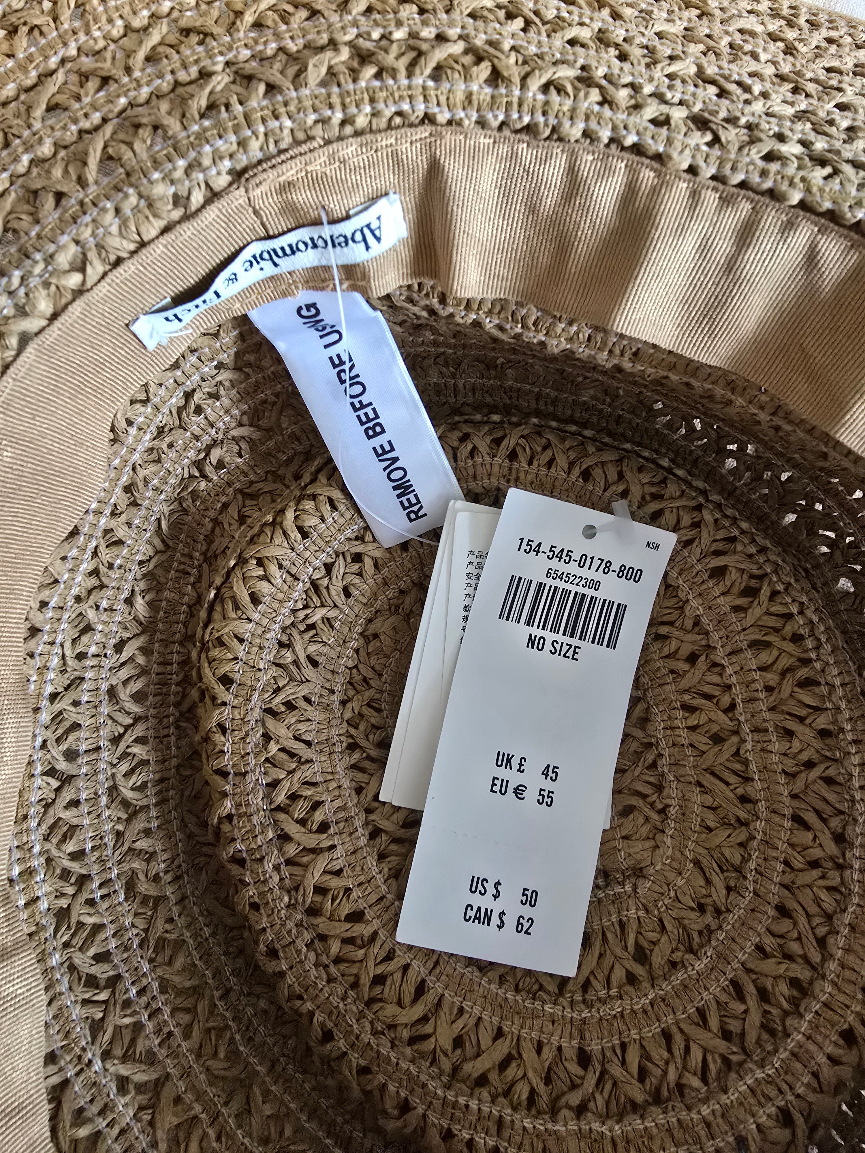 NEW Abercrombie Straw Hat