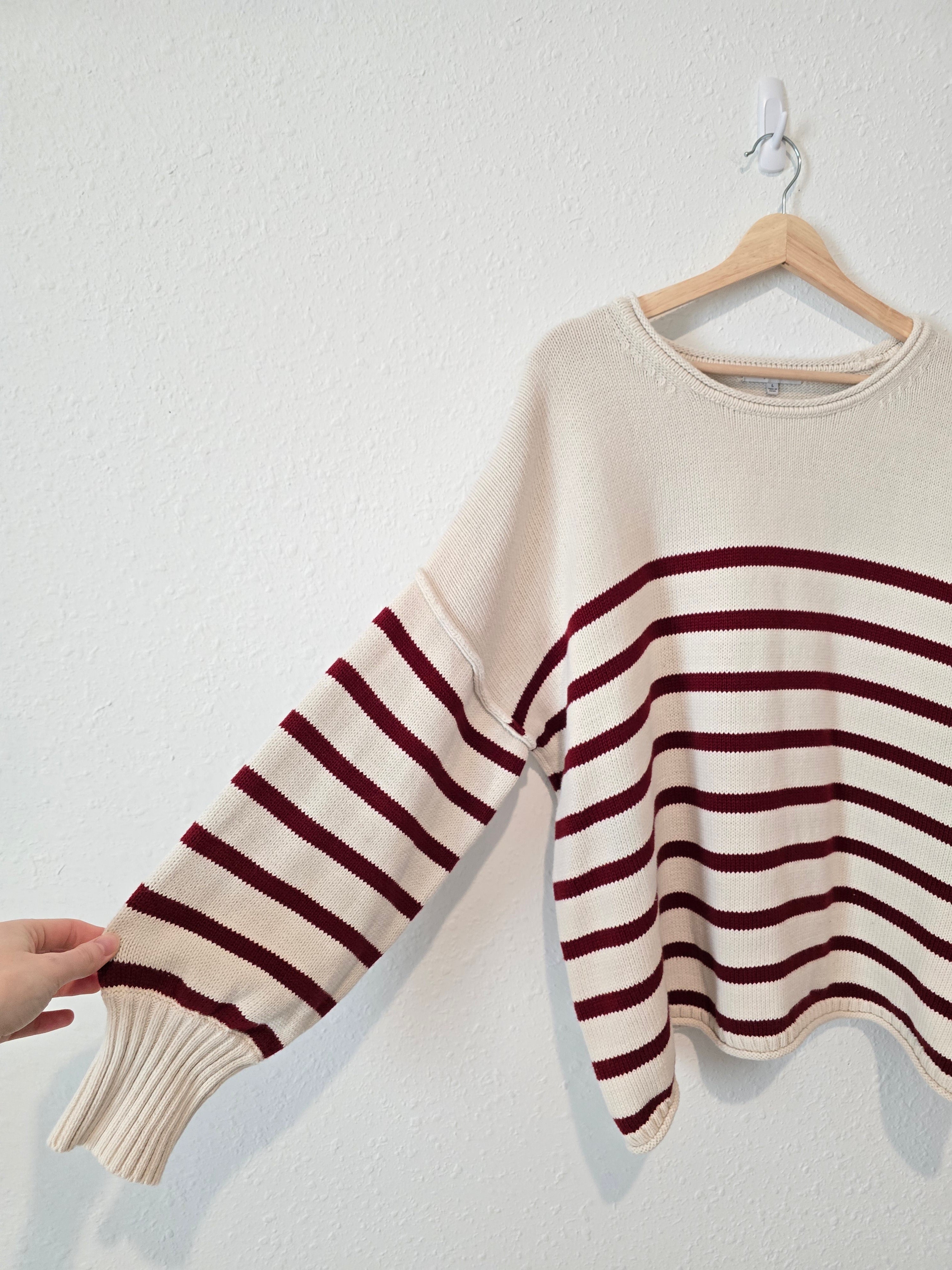Madewell Cotton Striped Sweater (L)
