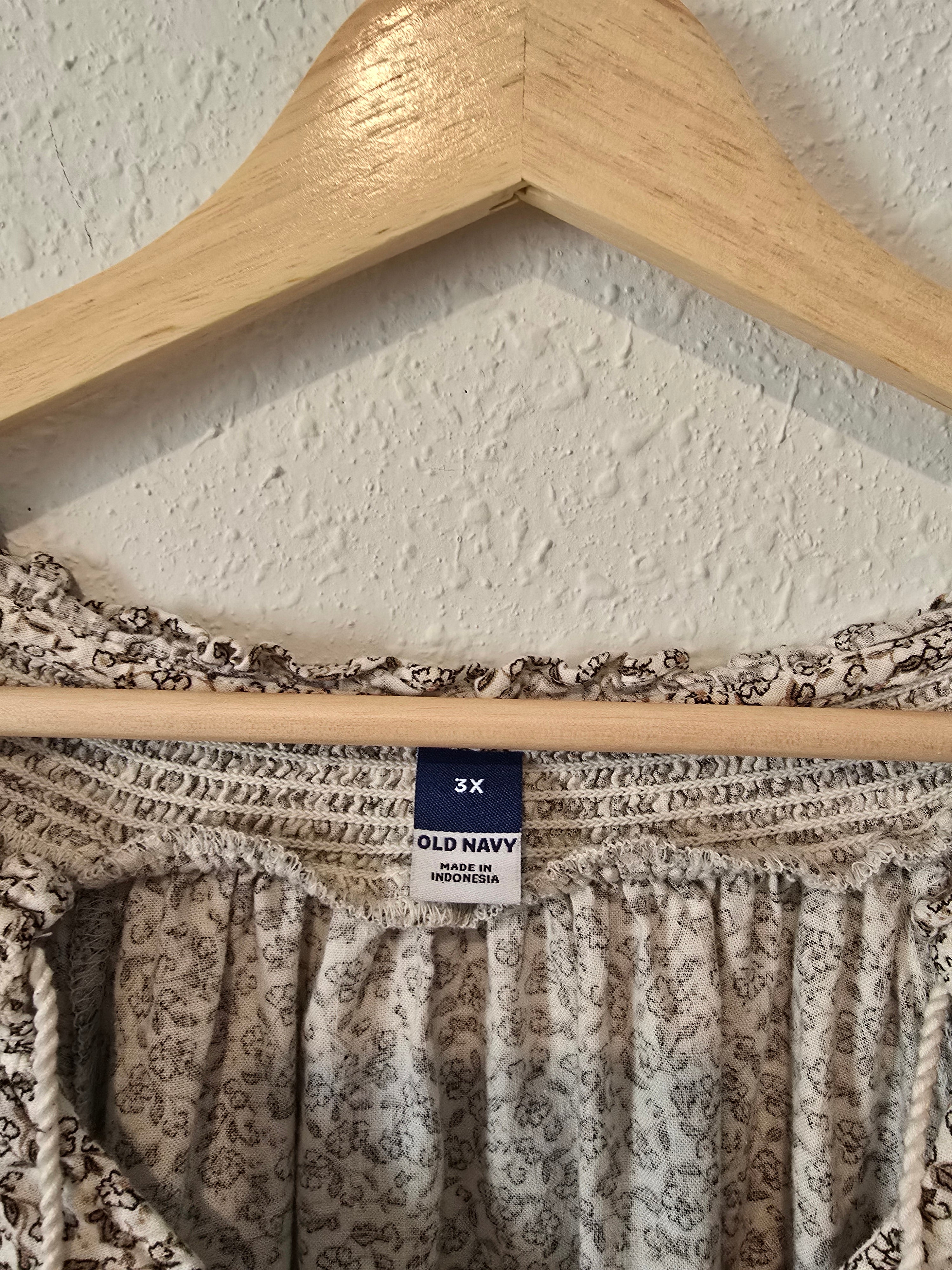 Floral Puff Sleeve Blouse (3X)