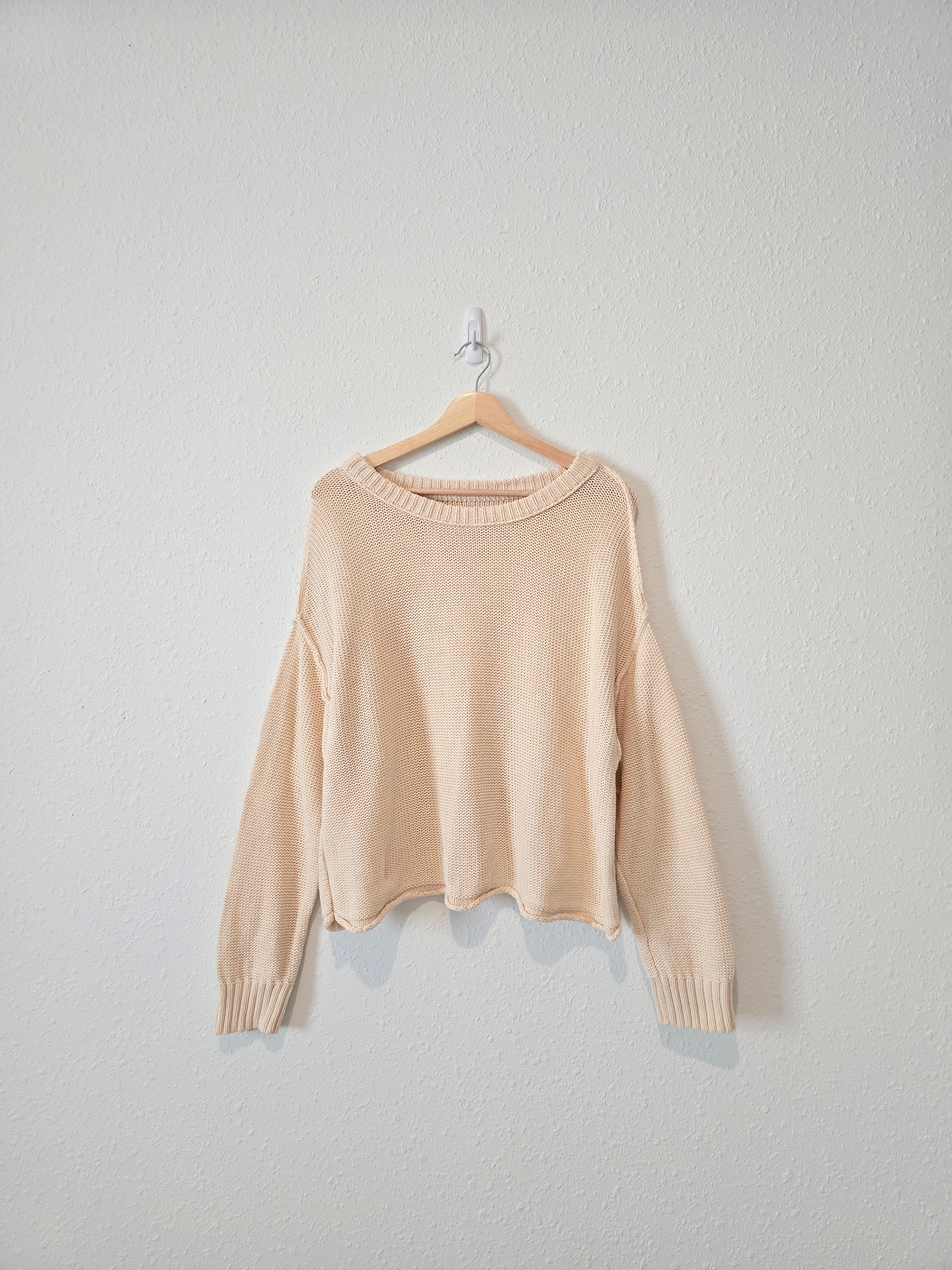 Cream Cotton Sweater (L)