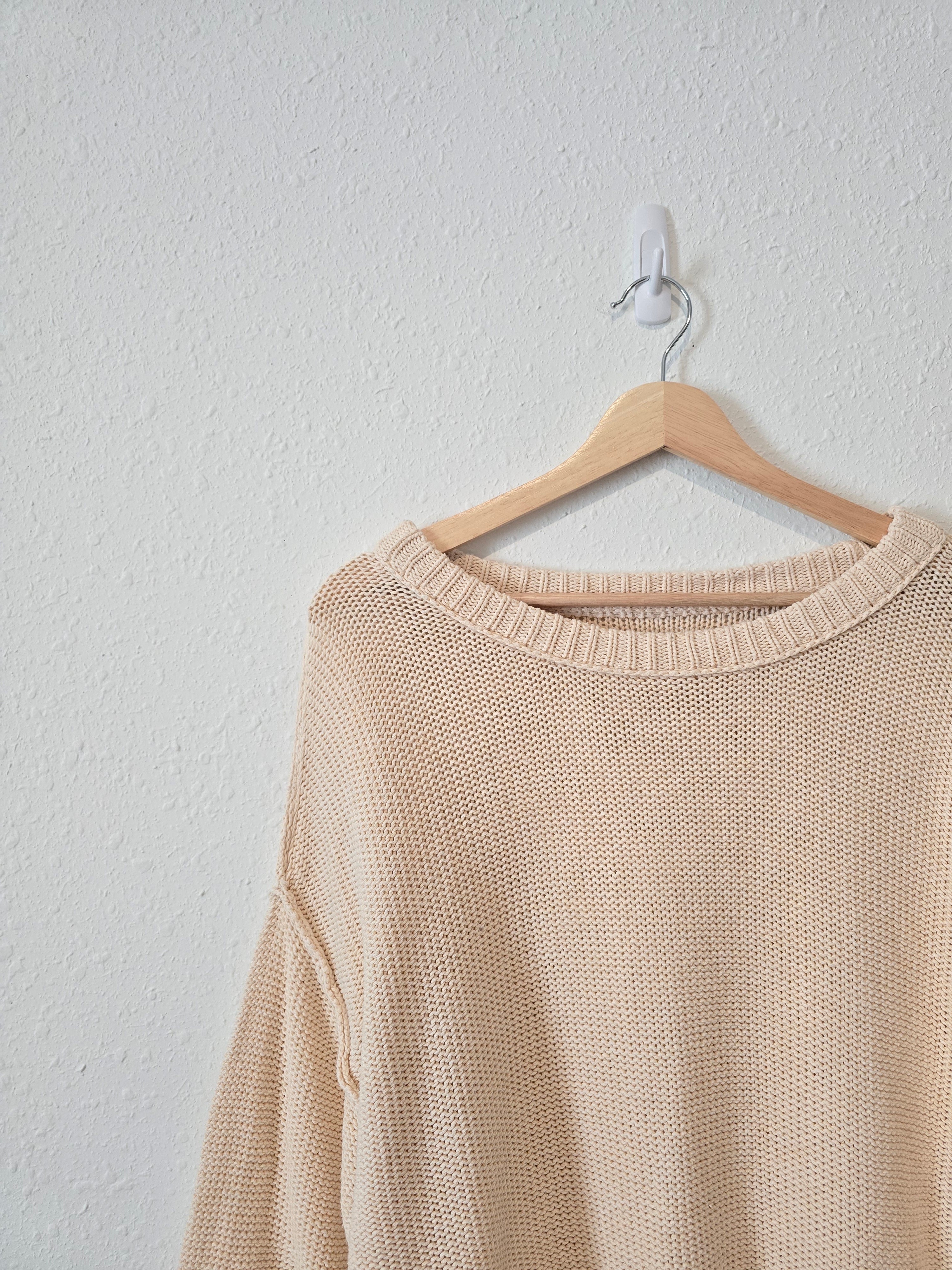 Cream Cotton Sweater (L)