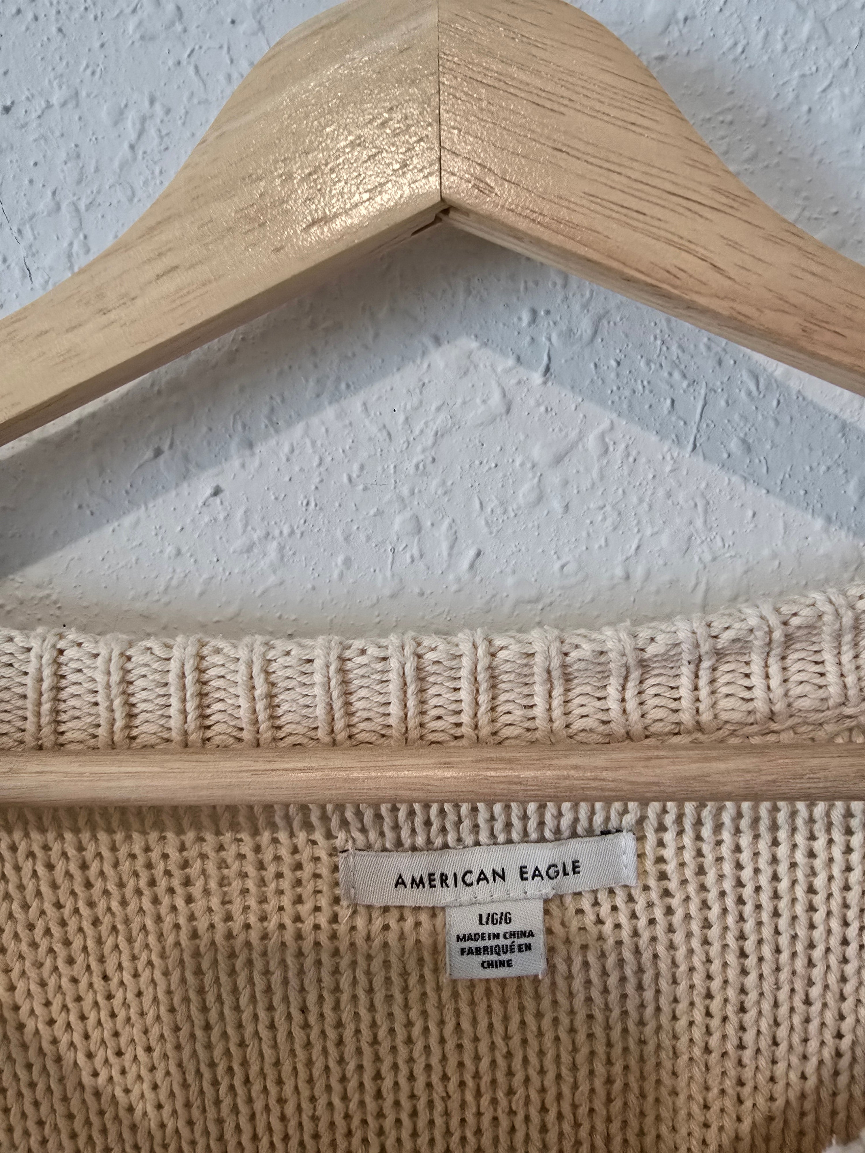 Cream Cotton Sweater (L)