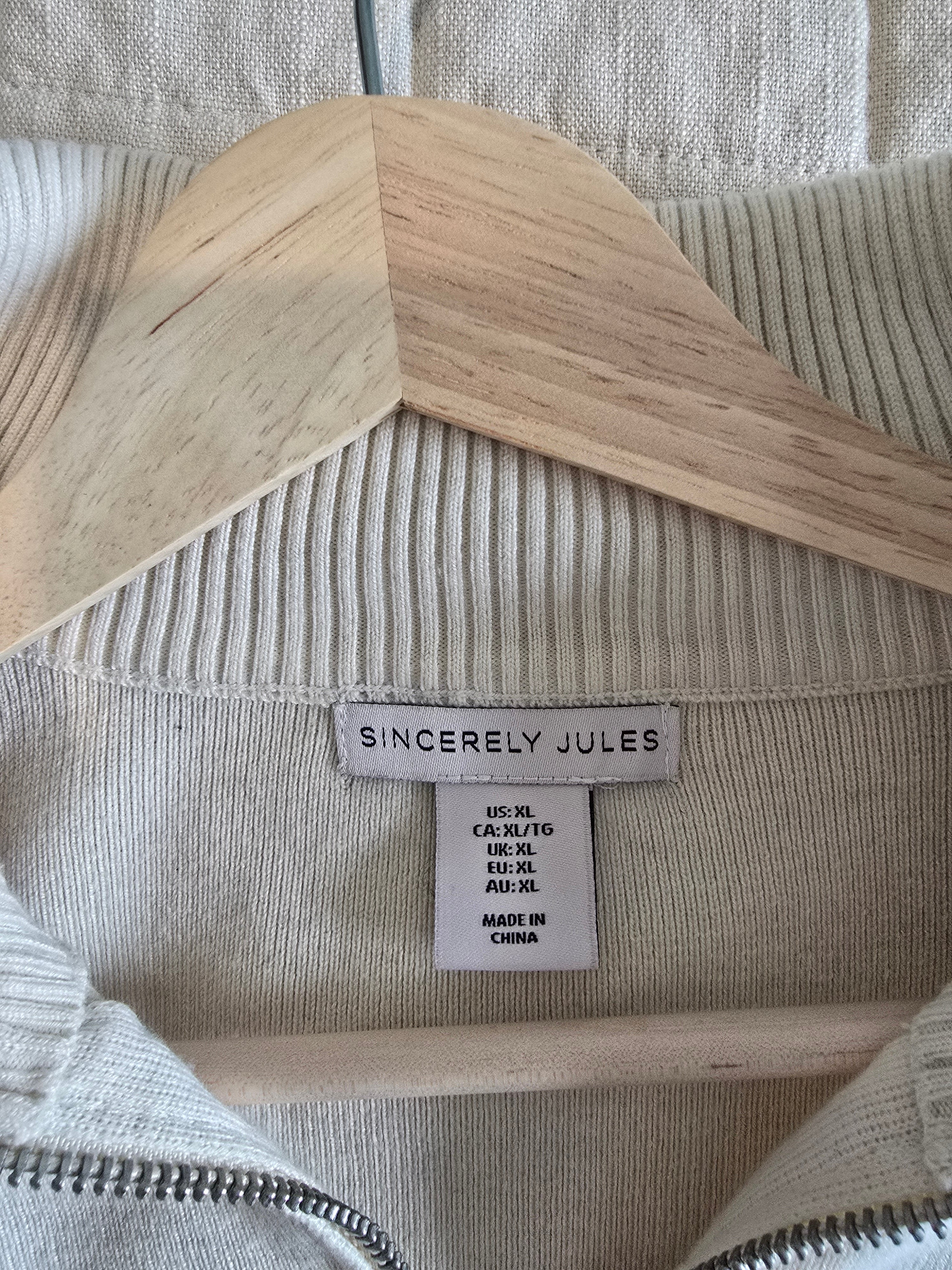 Striped Quarter Zip Pullover (XL)