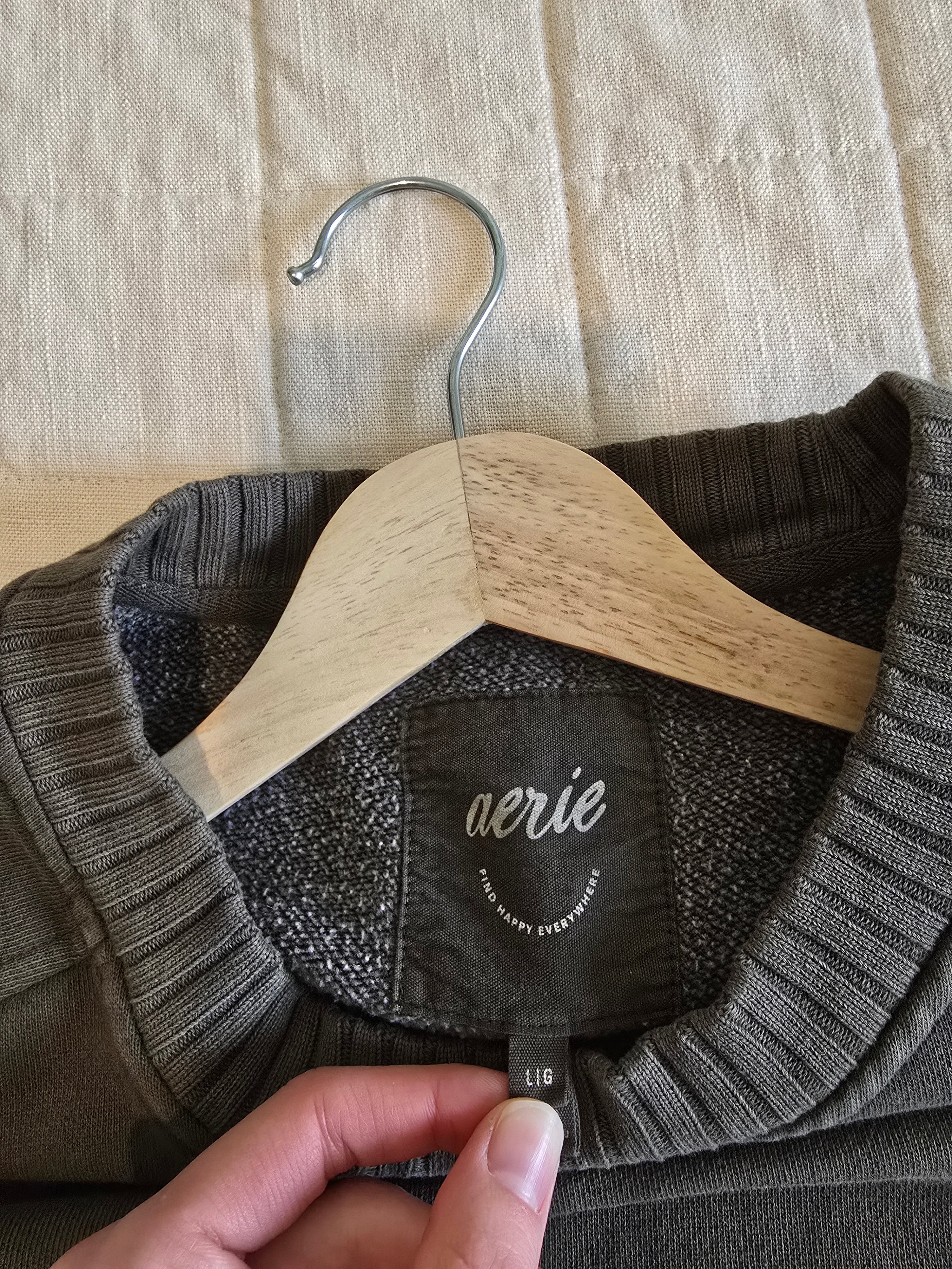 Aerie Olive Oversized Sweatshirt (L)