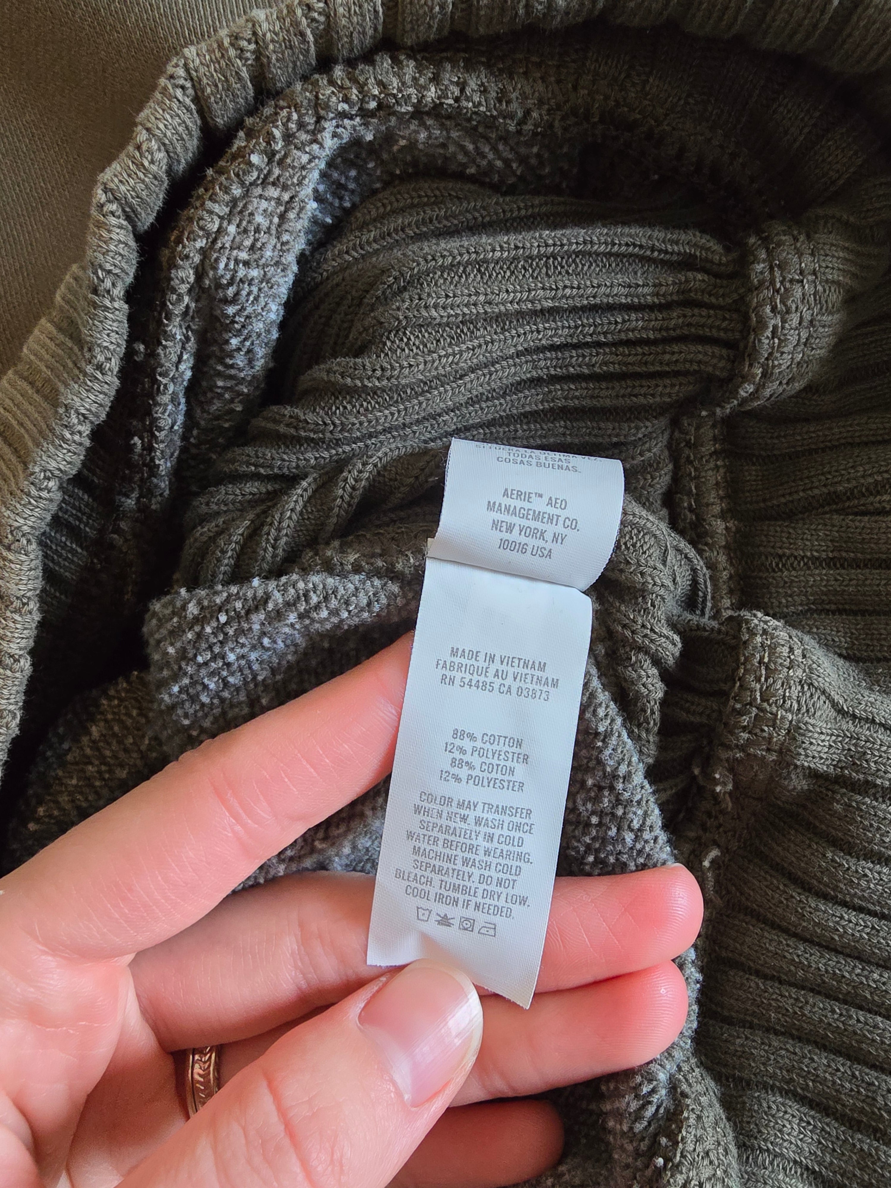 Aerie Olive Oversized Sweatshirt (L)