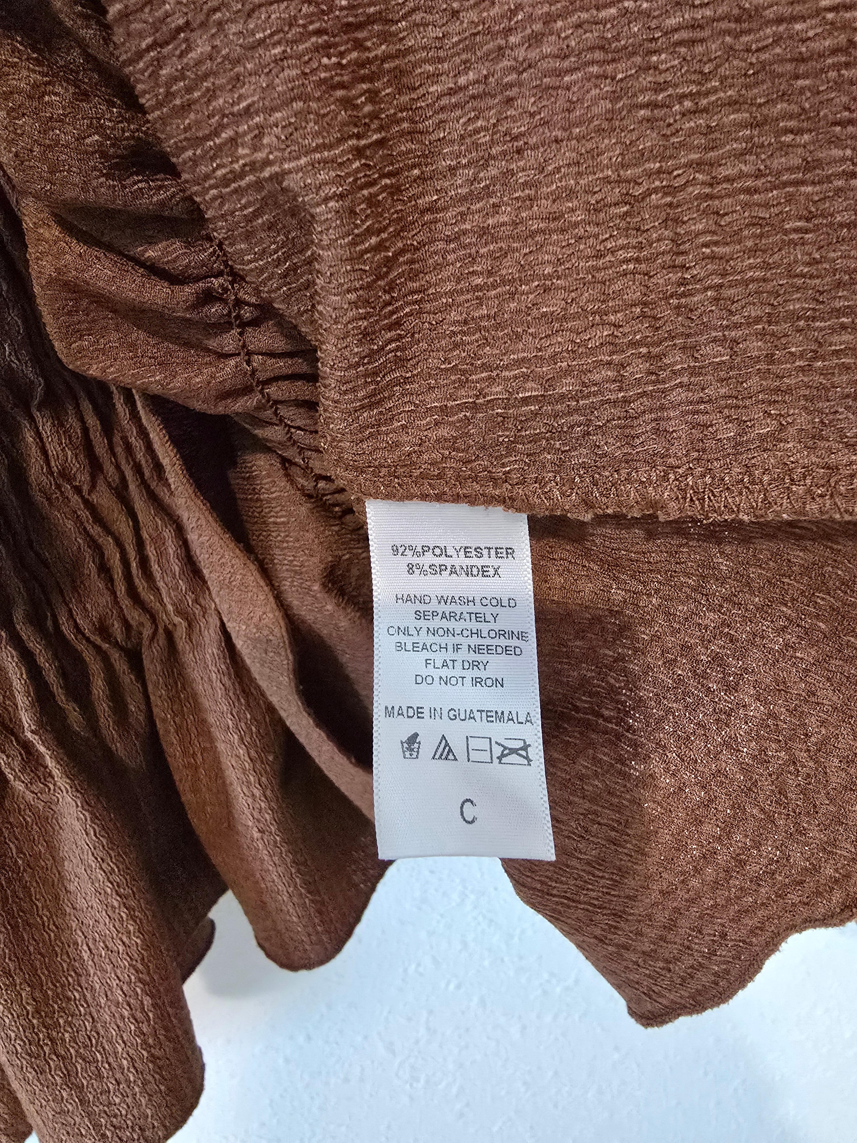 Arula Brown Smocked Top (3X)