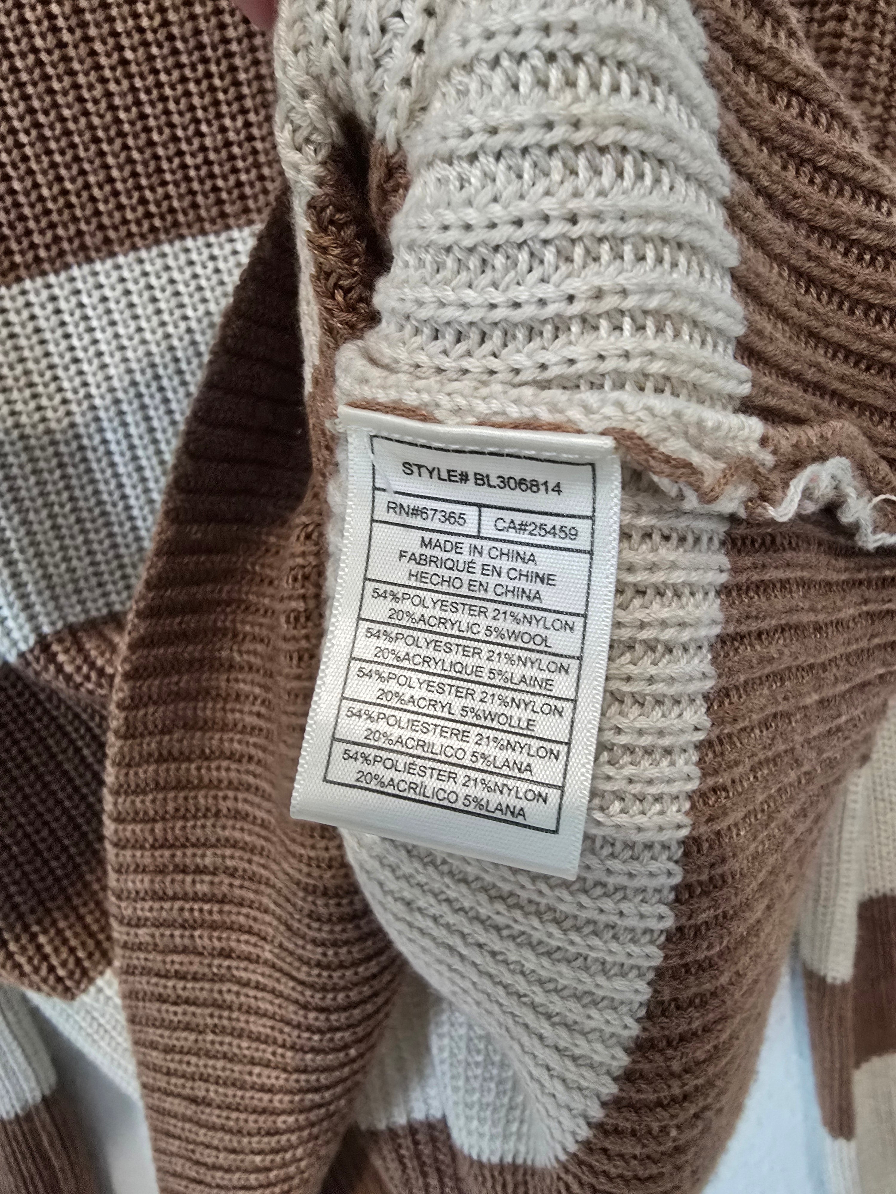 Brown Striped Sweater (S)