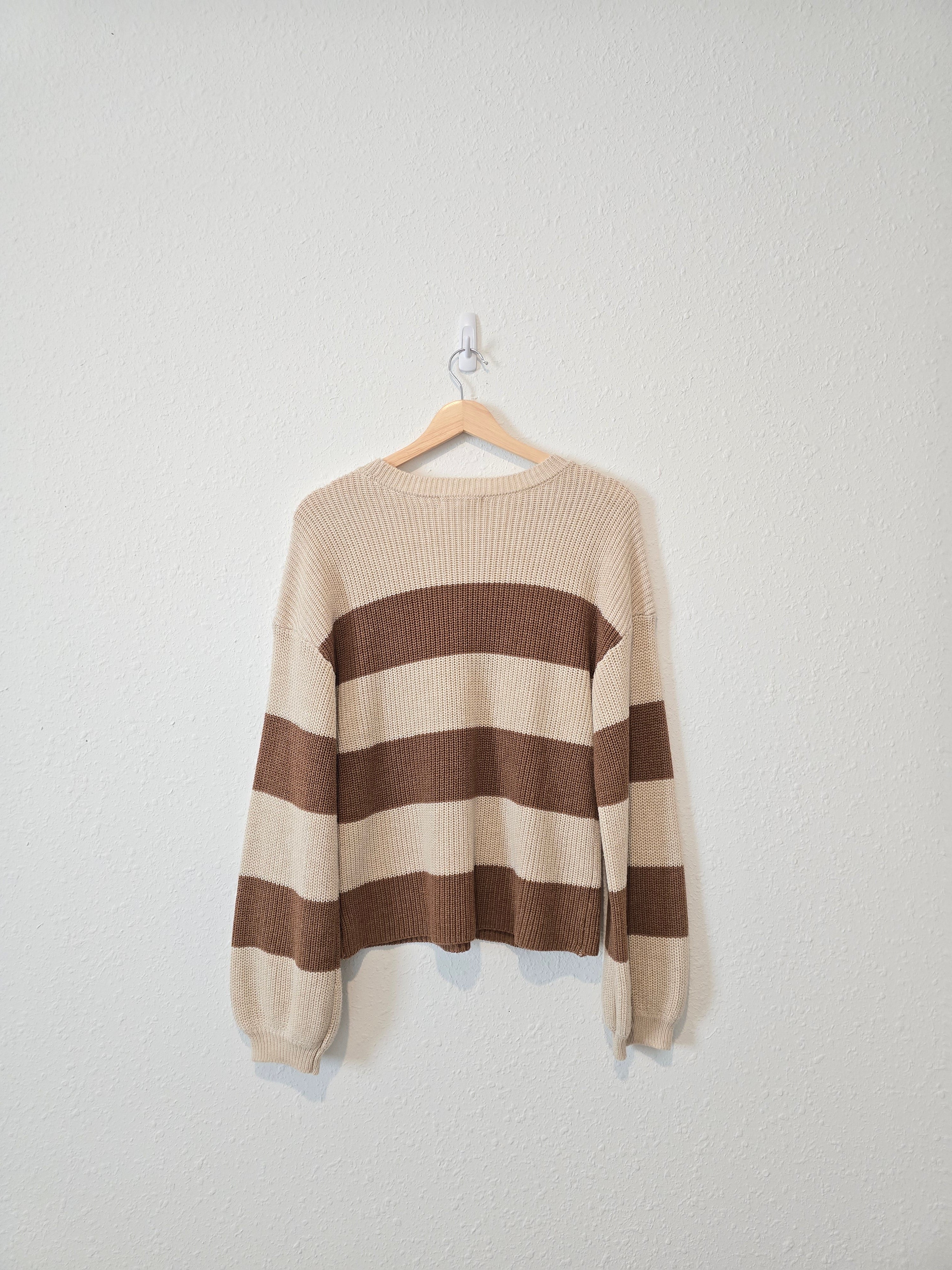Brown Striped Sweater (S)