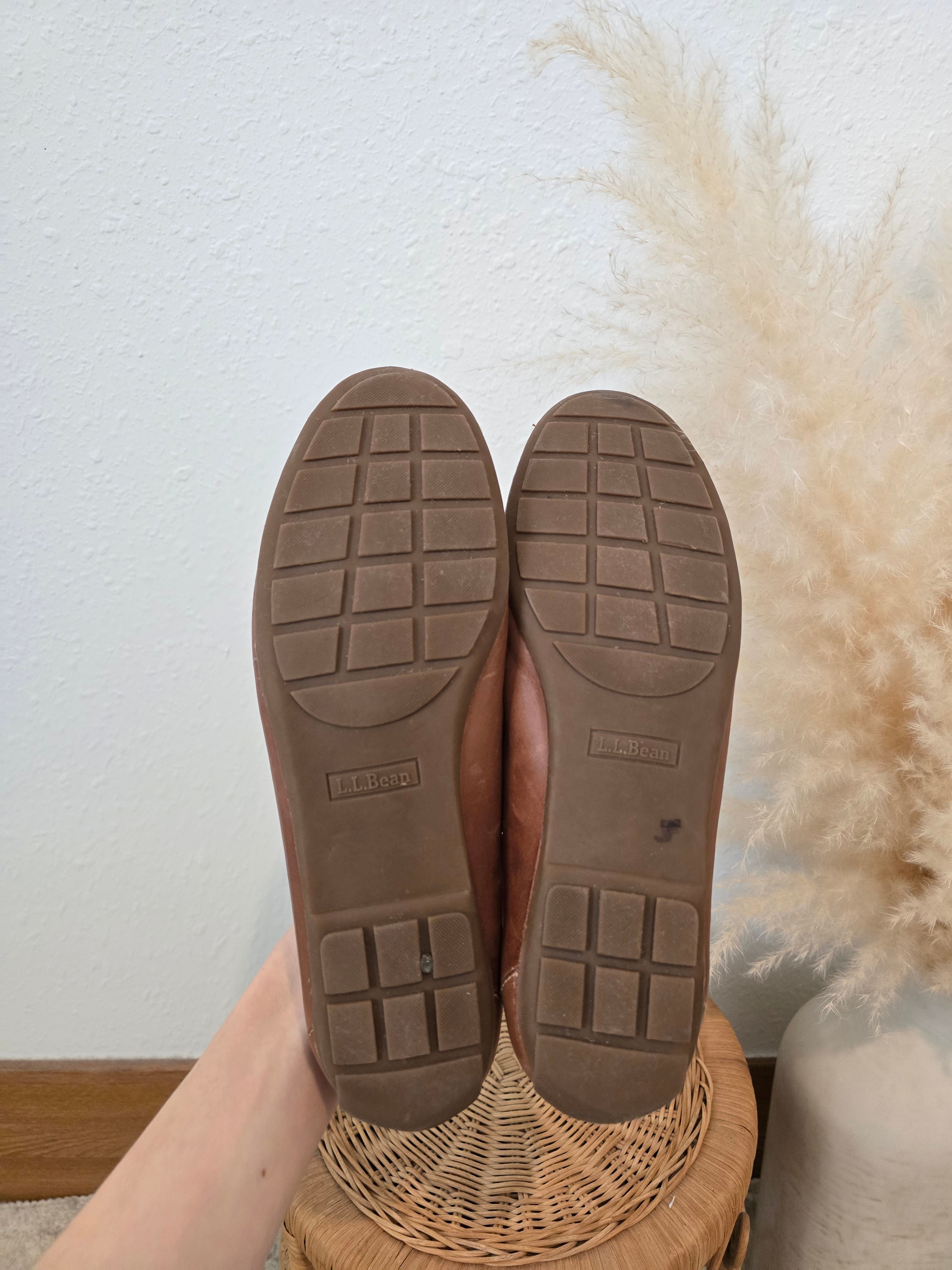LL Bean Brown Ballet Flats (9.5)