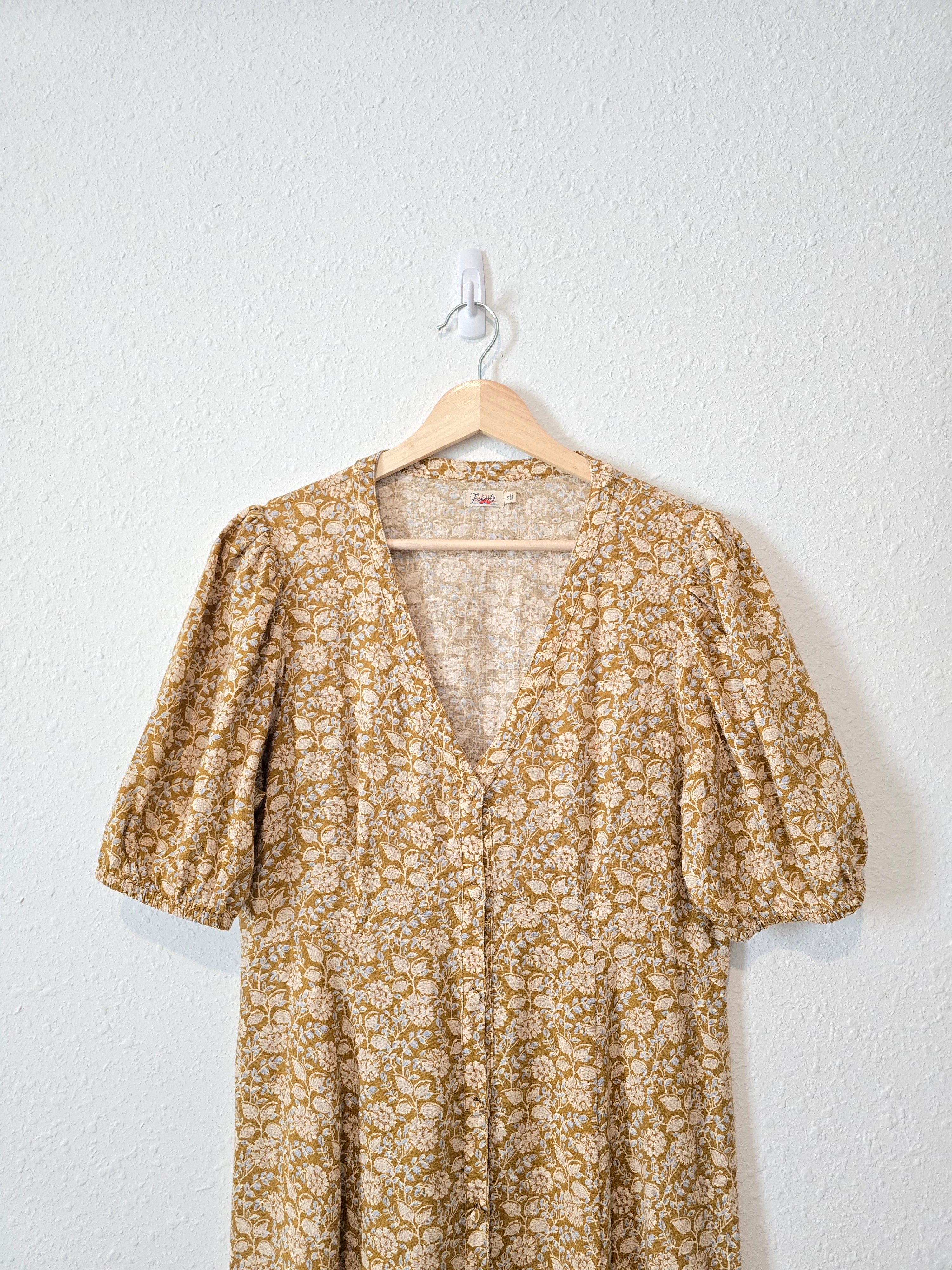Faherty Floral Maxi Dress (S)