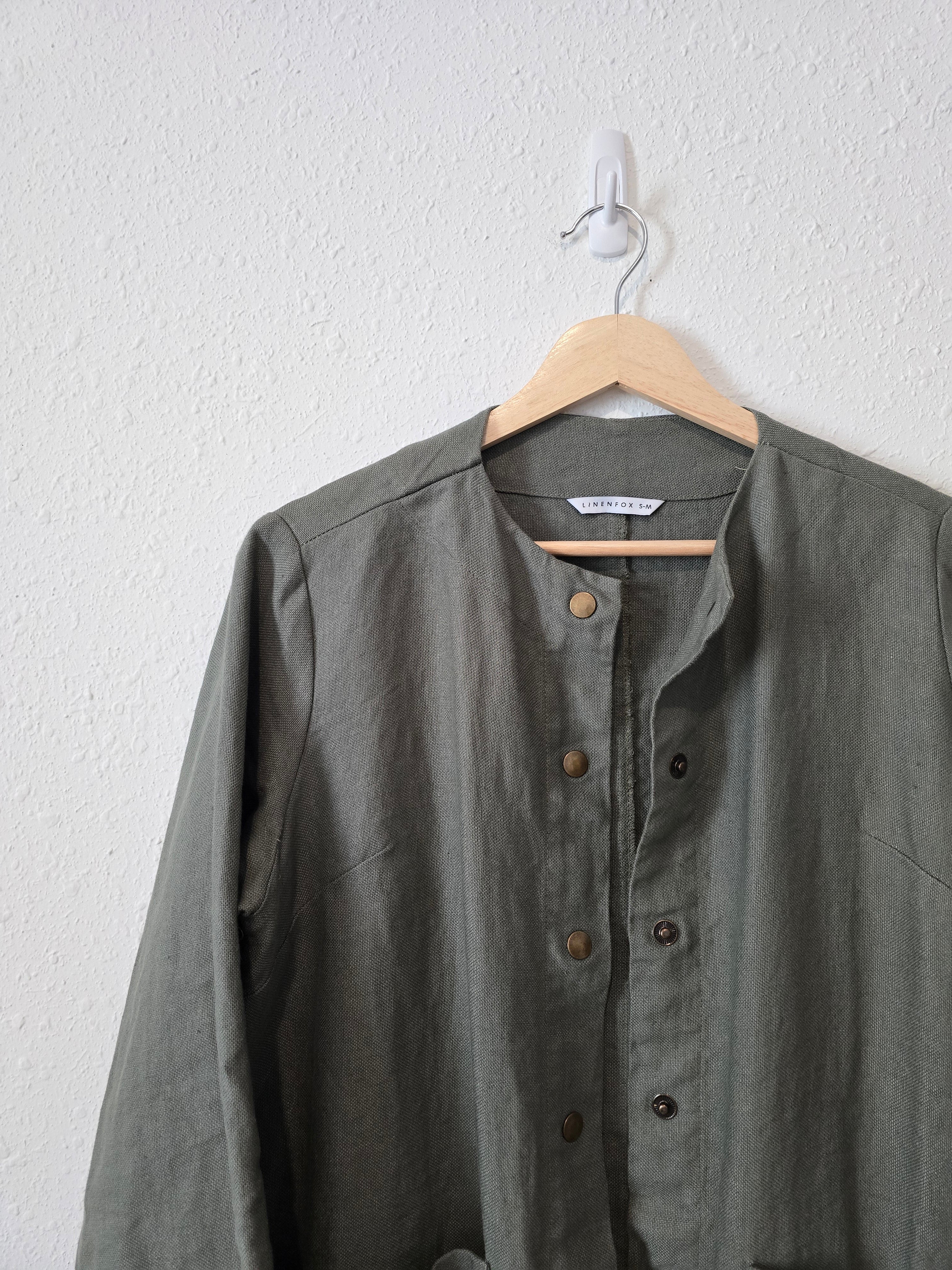 Linenfox Green Linen Jacket (S/M)