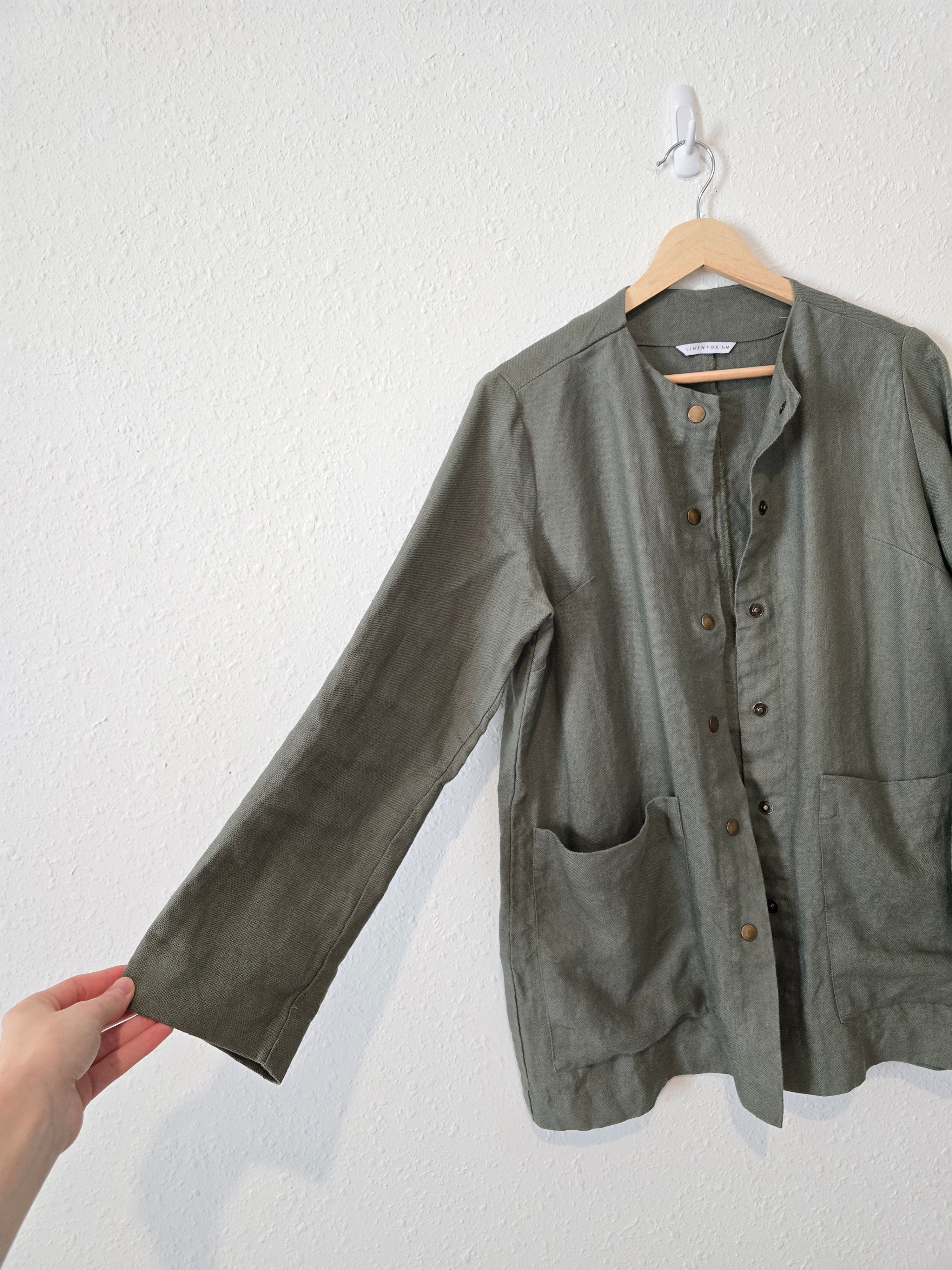 Linenfox Green Linen Jacket (S/M)