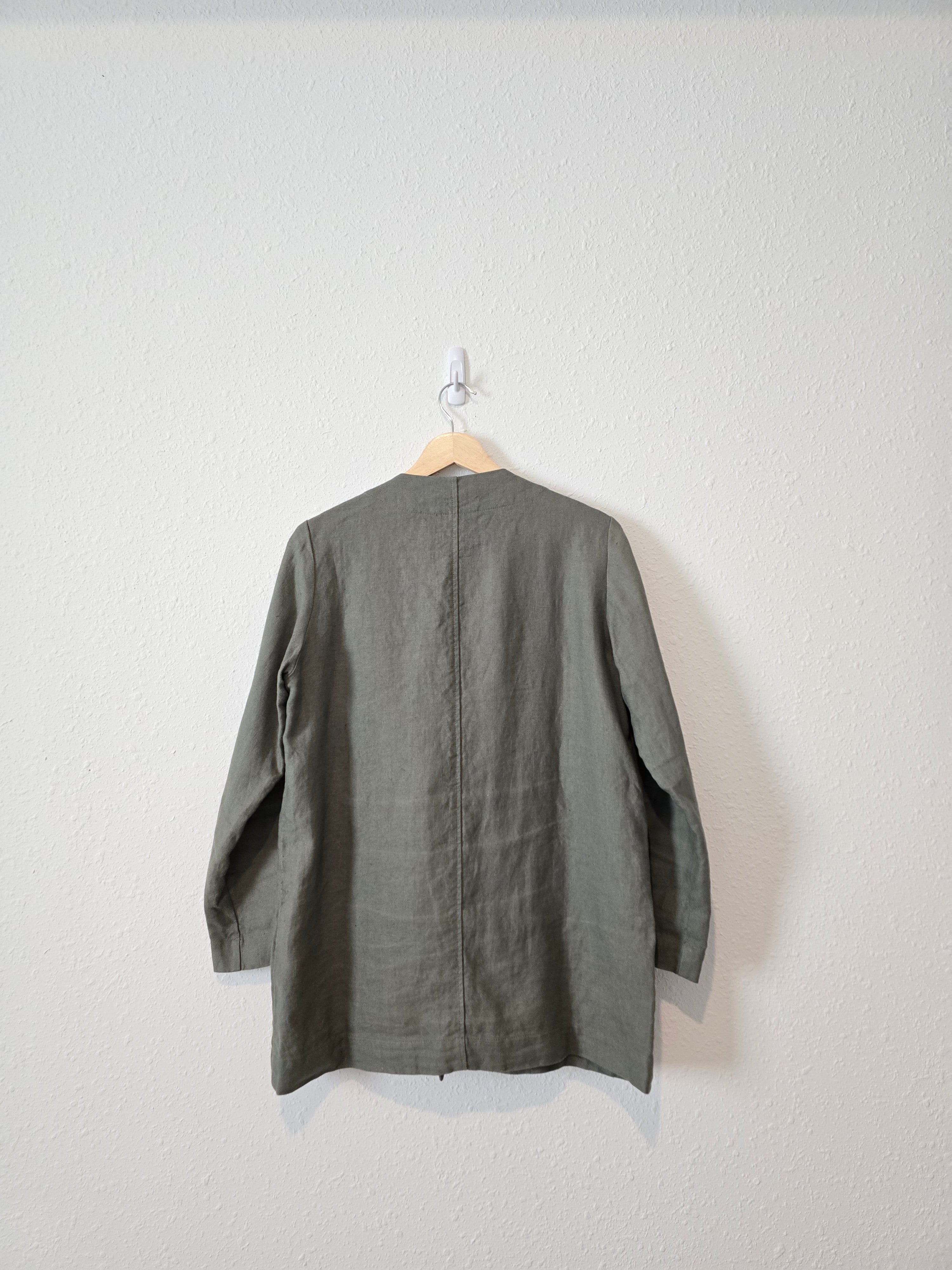 Linenfox Green Linen Jacket (S/M)