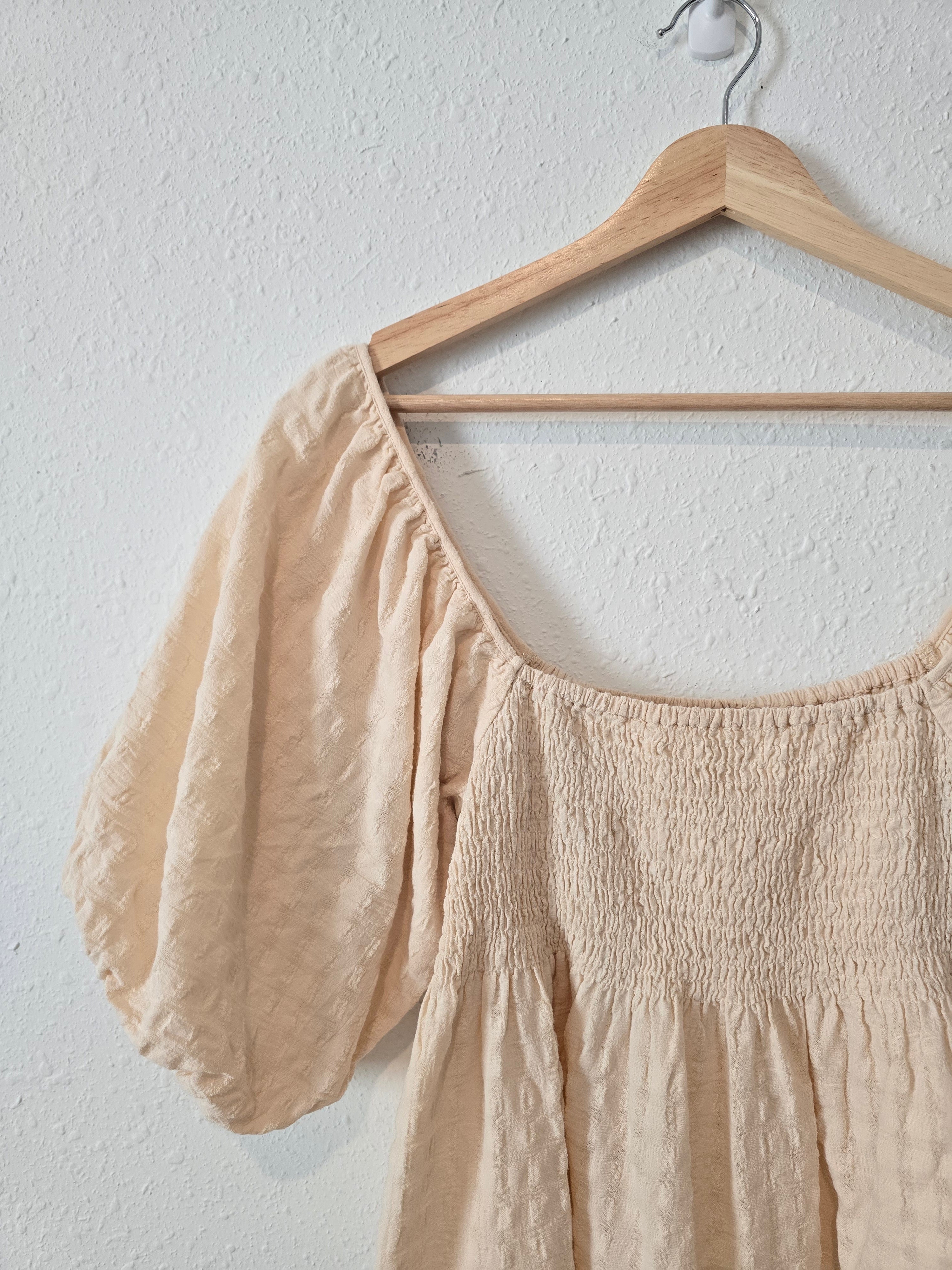 By Together Smocked Puff Sleeve Top (S)