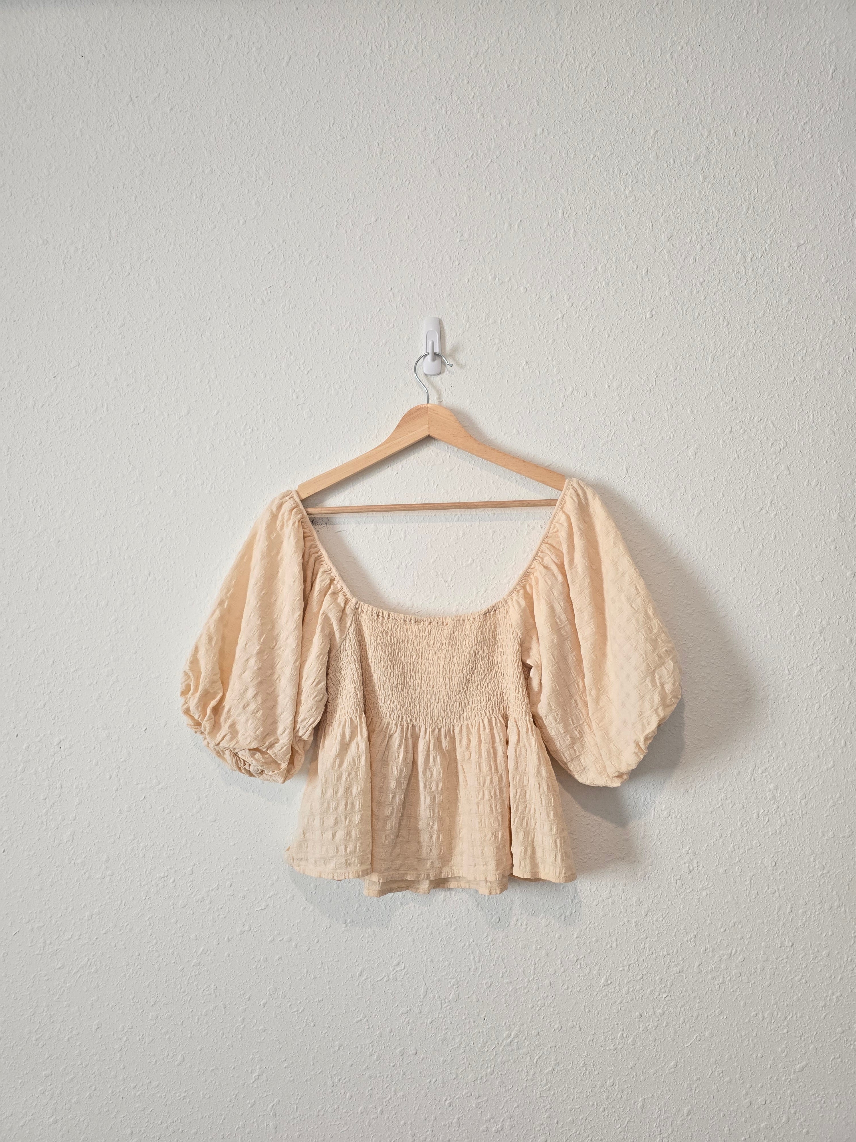 By Together Smocked Puff Sleeve Top (S)