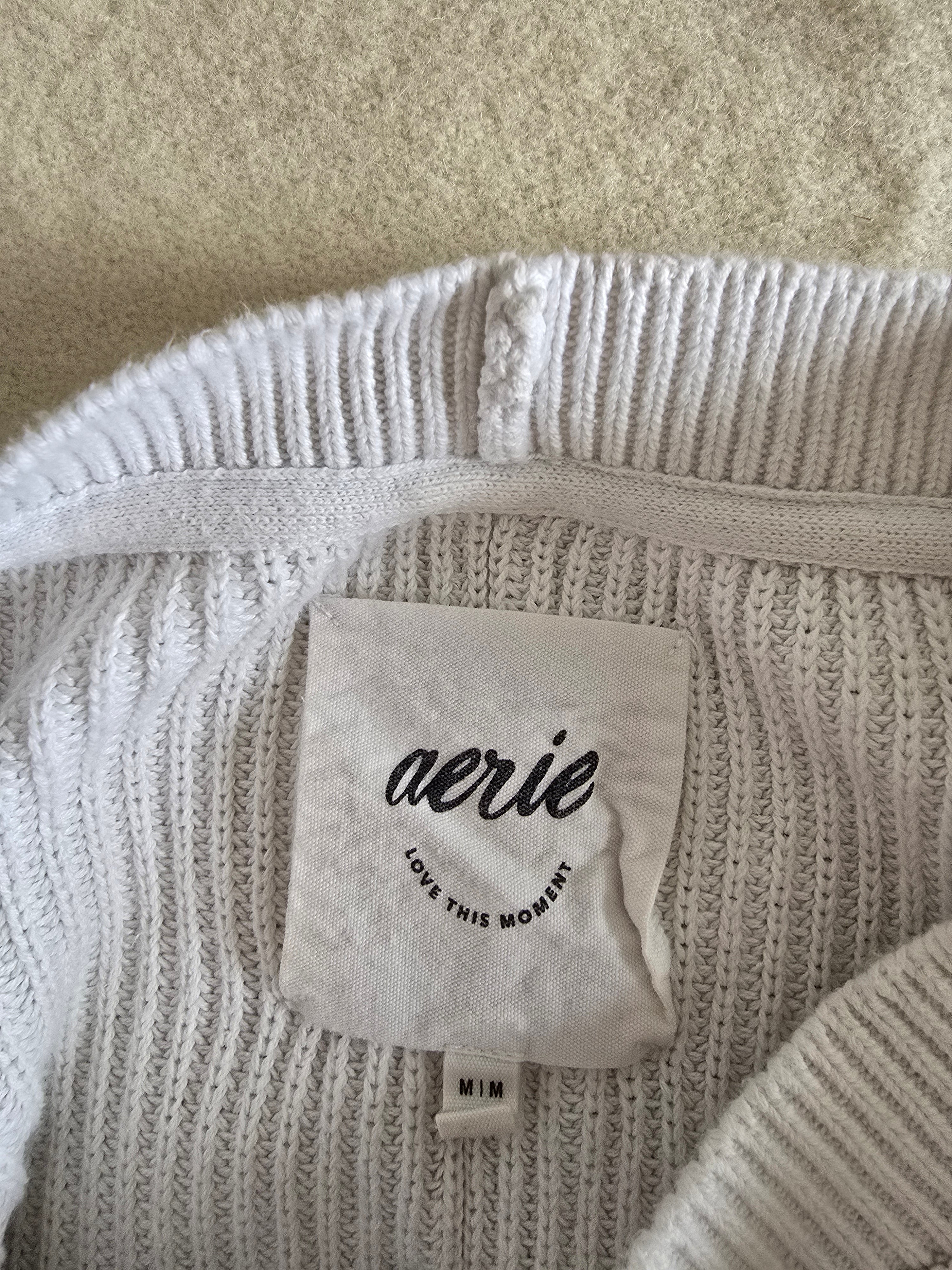 Aerie Oversized Ribbed Sweater (M)