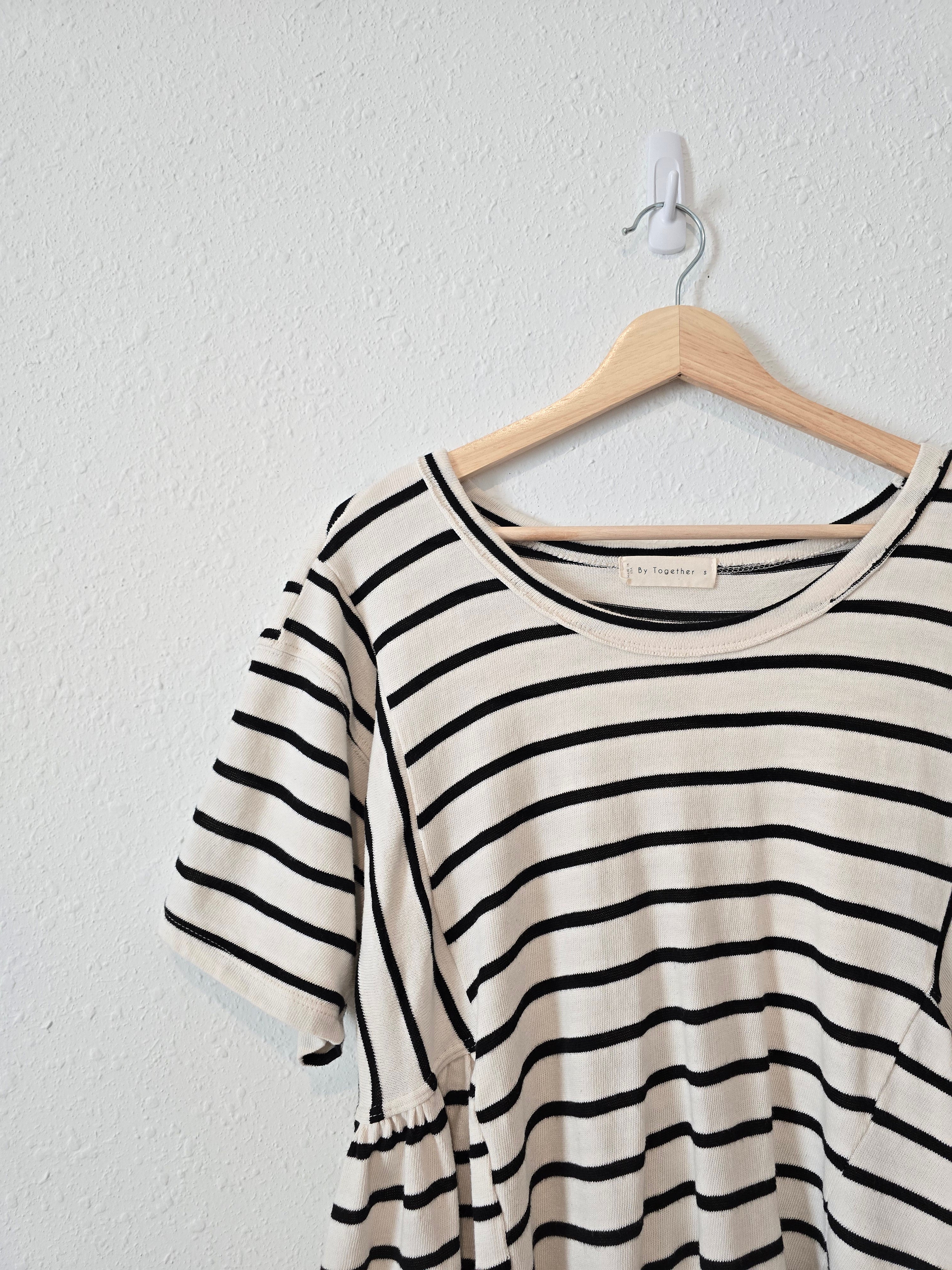 By Together Striped Ruffle Tee (S)