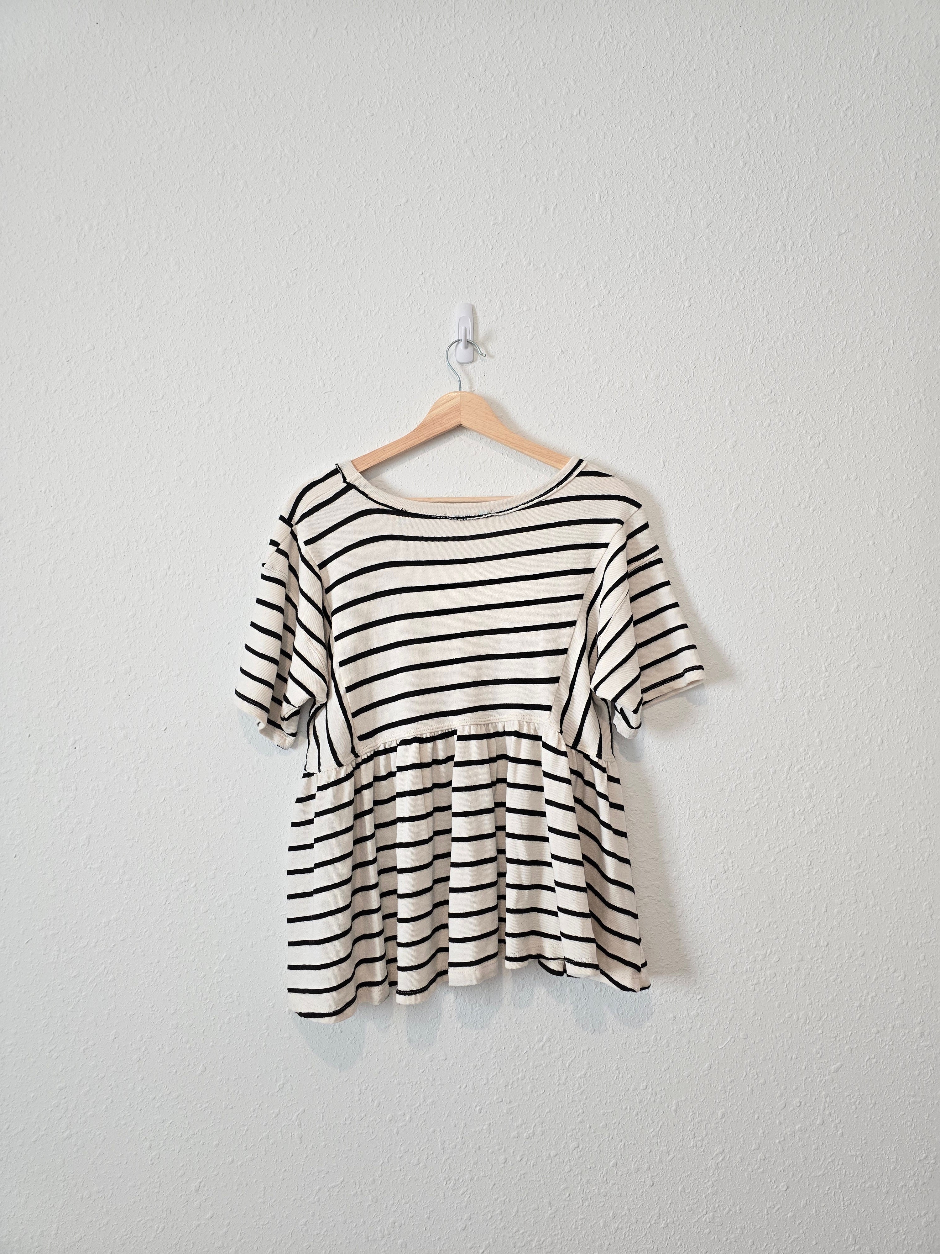 By Together Striped Ruffle Tee (S)