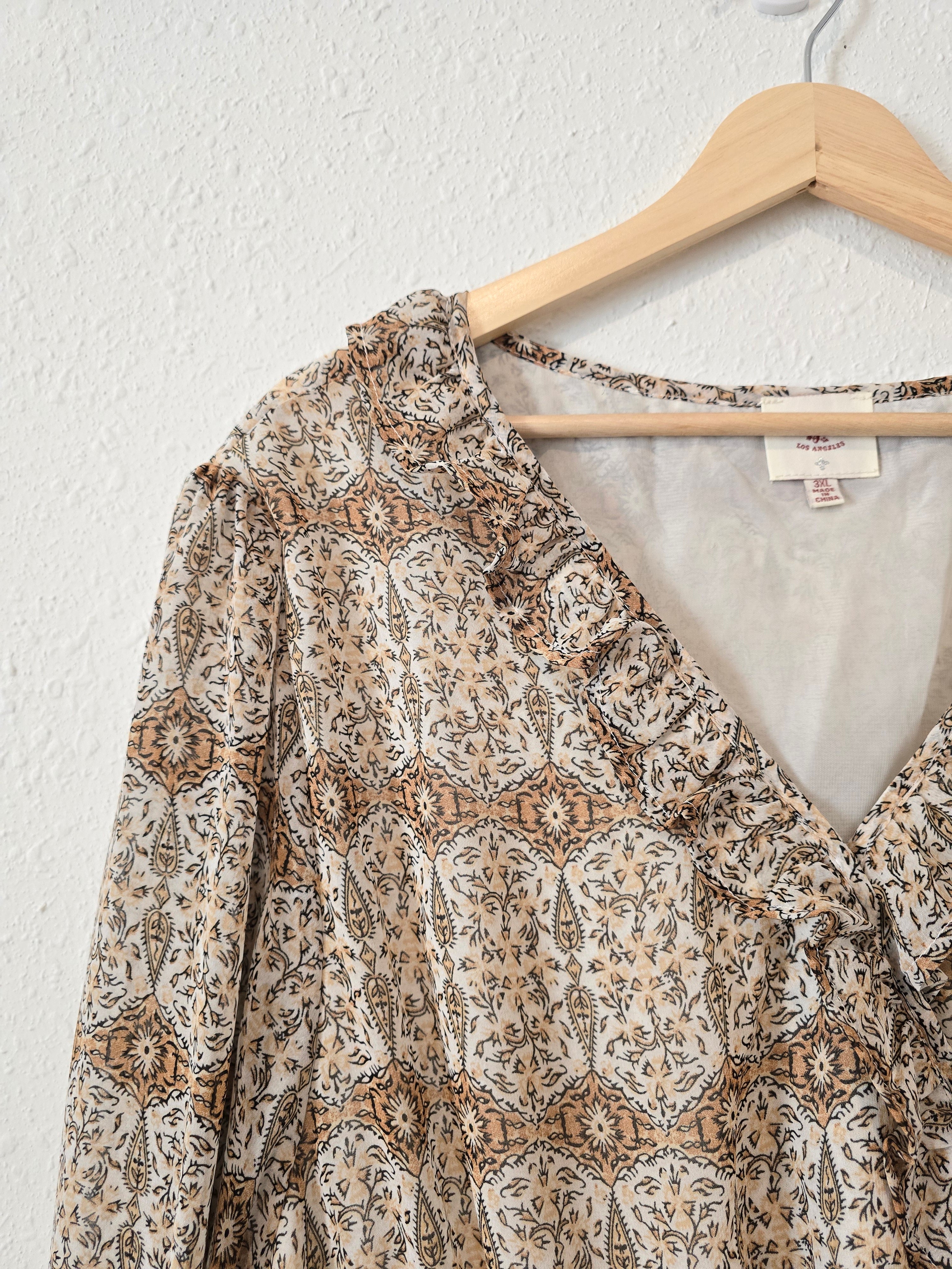 Hayden Patterned Midi Dress (3X)